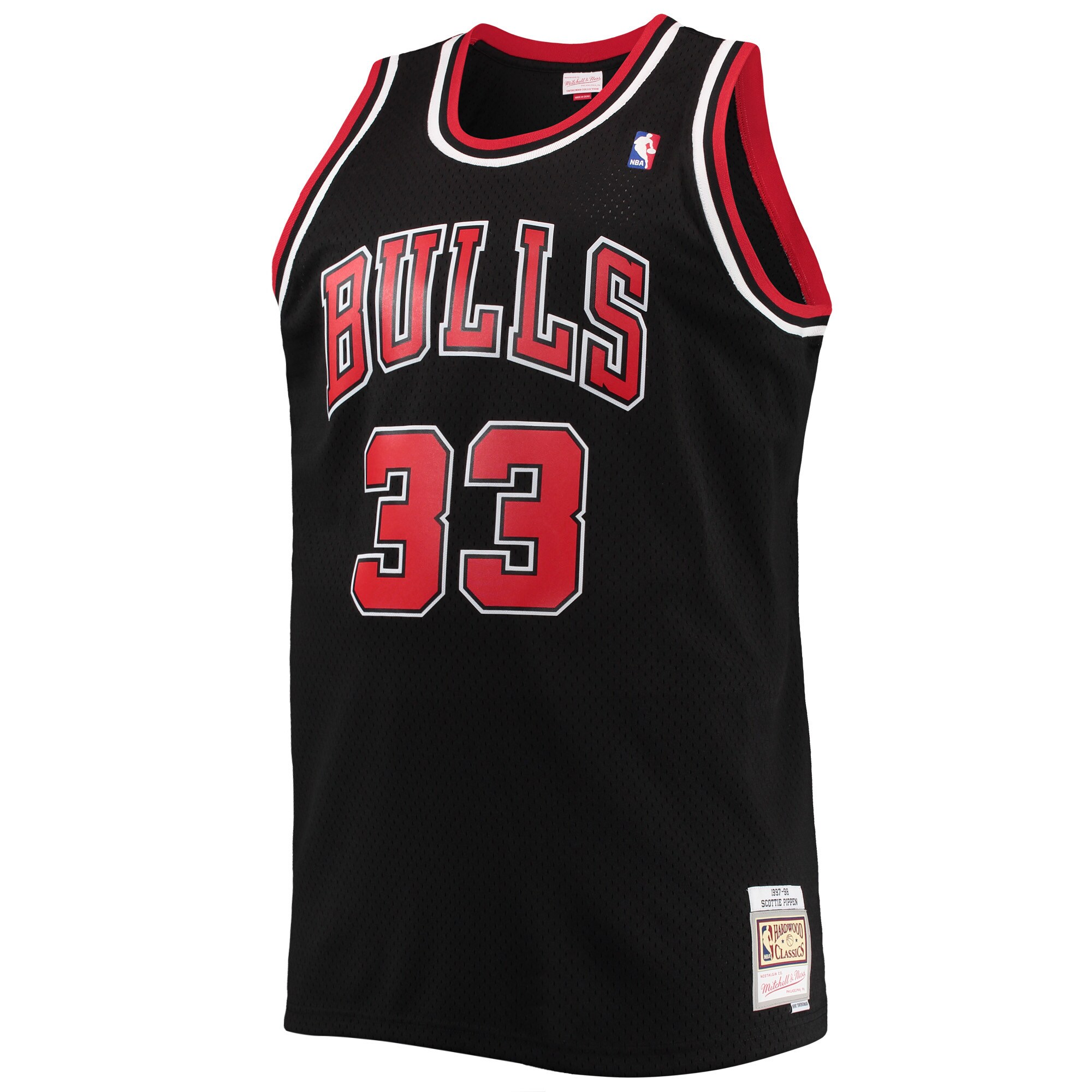 Scottie Pippen Chicago Bulls Mitchell &Ness Big &Tall Hardwood Classics Swingman Jersey - Black - PersonalJerseys
