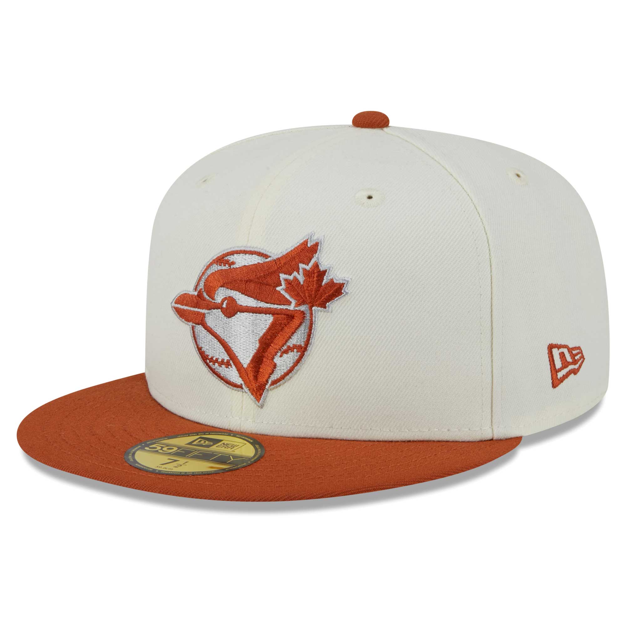 Toronto Blue Jays New Era 59FIFTY Fitted Hat - Cream/Orange - PersonalJerseys