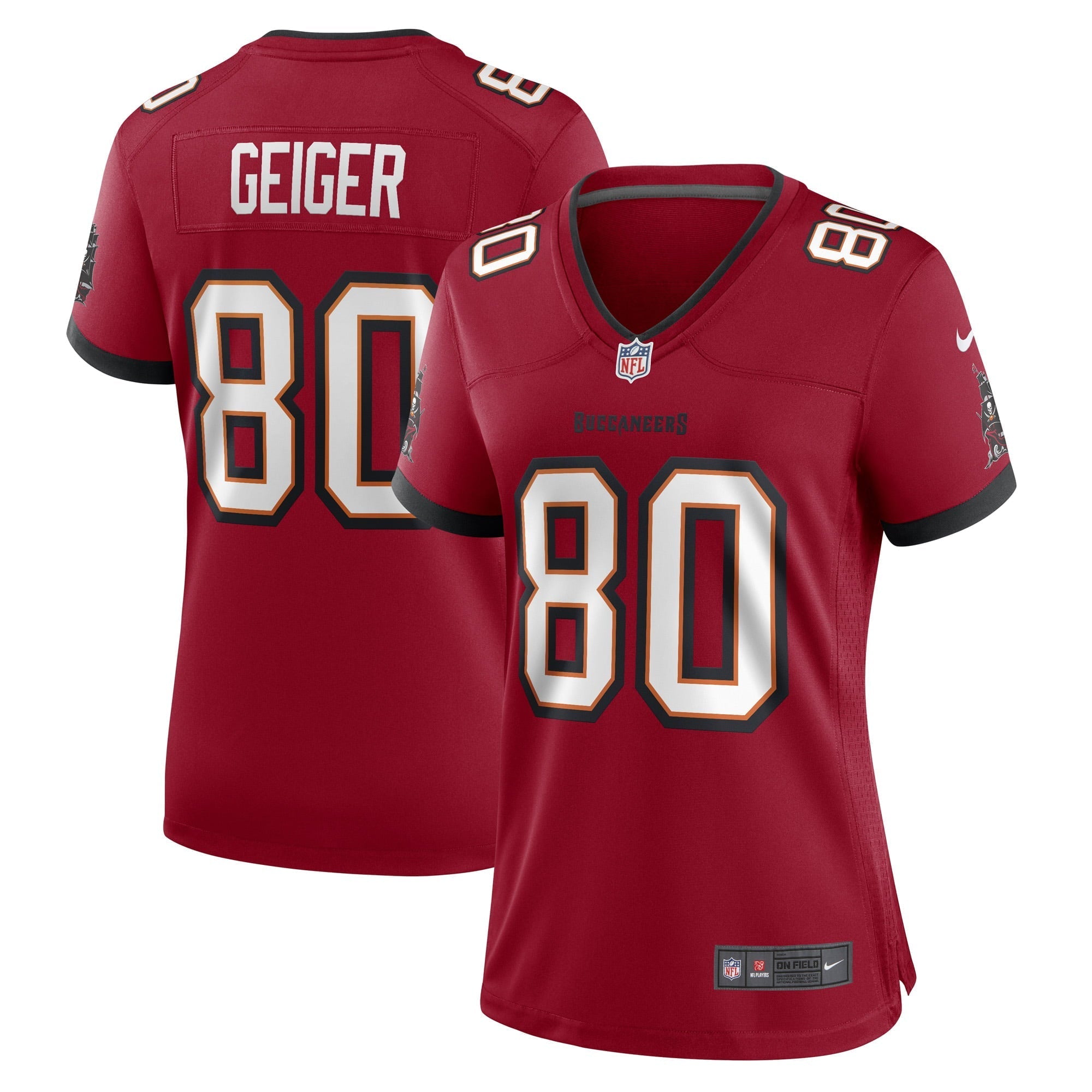 Women's Nike Kaylon Geiger Red Tampa Bay Buccaneers Game Player Jersey - PersonalJerseys