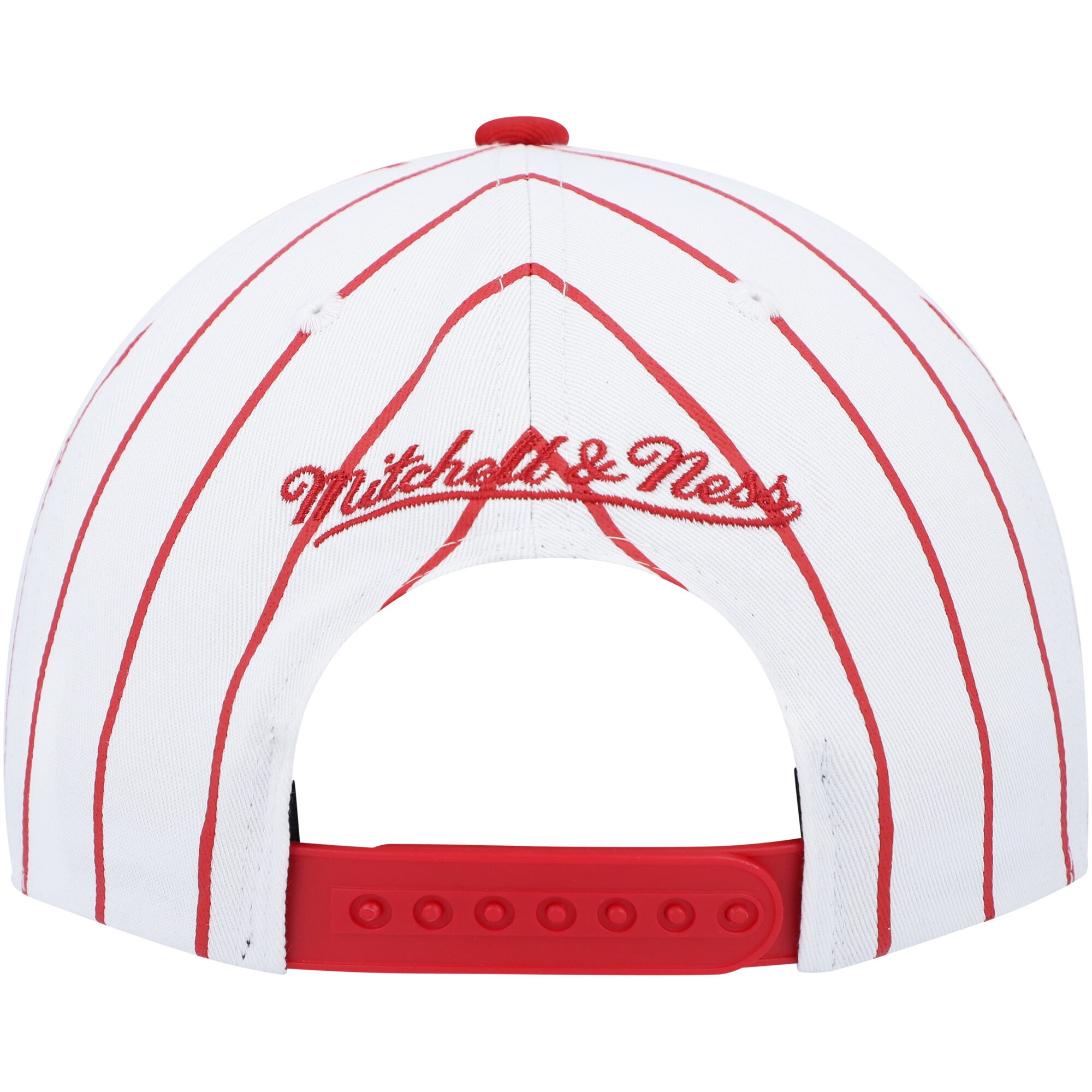 Philadelphia 76ers Mitchell & Ness Hardwood Classics Pinstripe Snapback Hat - White - PersonalJerseys