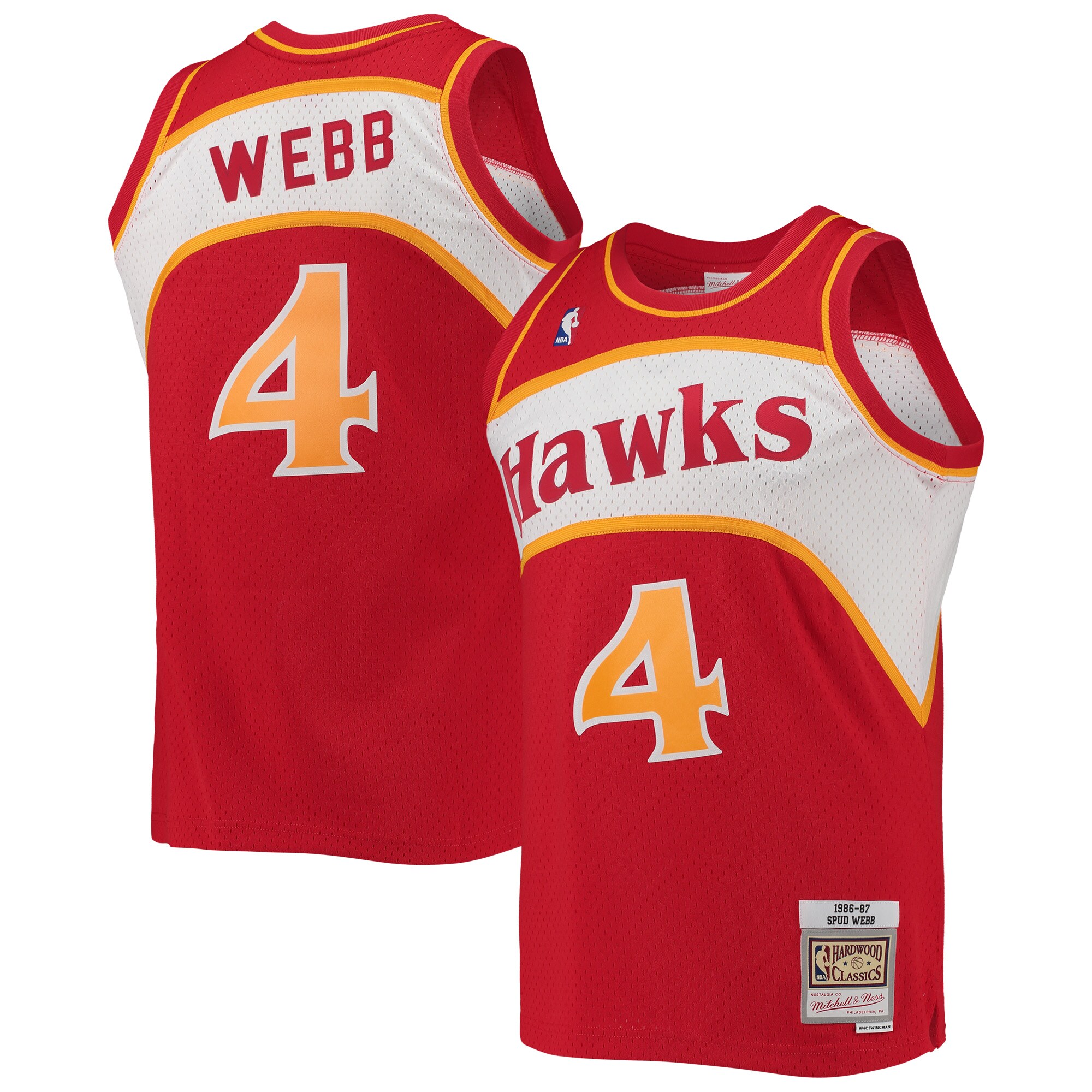 Spud Webb Atlanta Hawks Mitchell &Ness Hardwood Classics Swingman Jersey - Red - PersonalJerseys