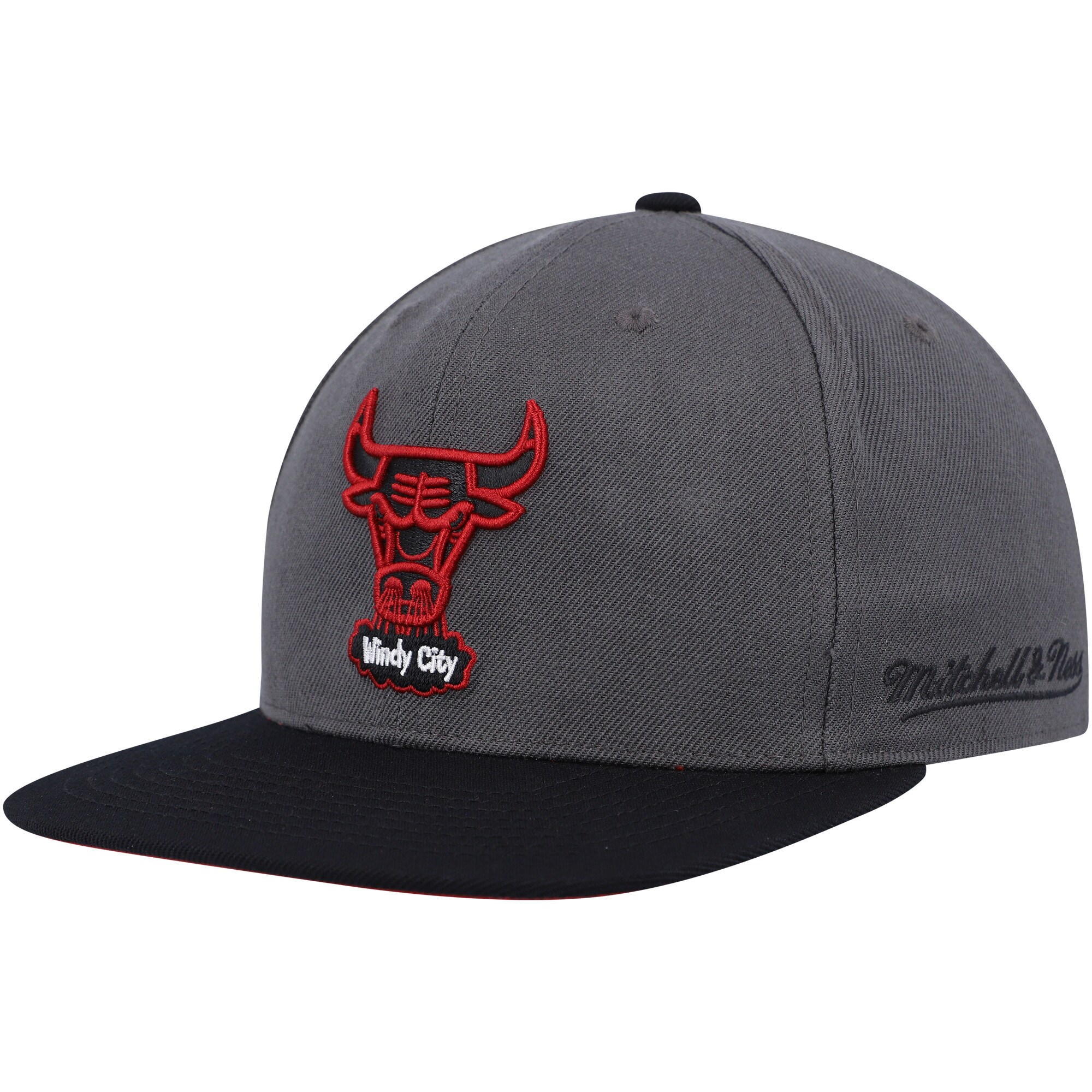 Chicago Bulls Mitchell &Ness Hardwood Classics Born &Bred Fitted Hat - Gray - PersonalJerseys