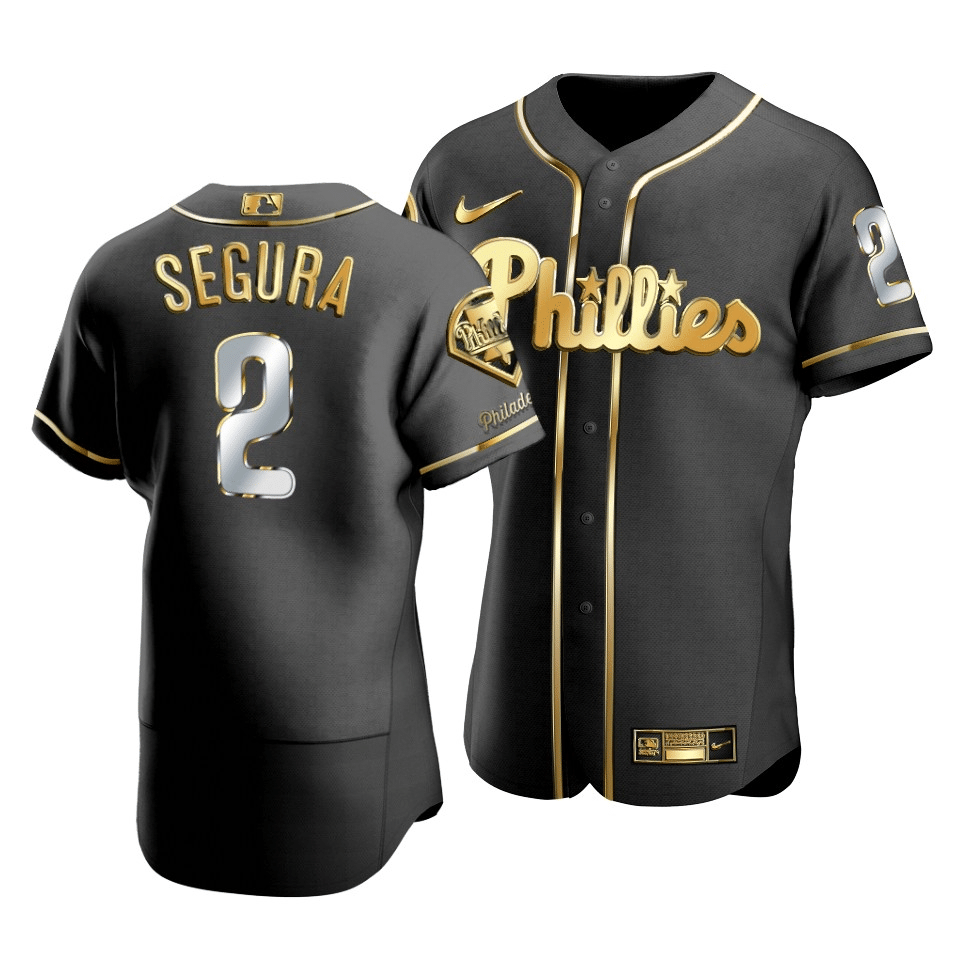 Men's Philadelphia Phillies Jean Segura #2 Golden Edition Black Jersey - Friend Lounge Store - Shop for All Things Jerseys Sports - PersonalJerseys
