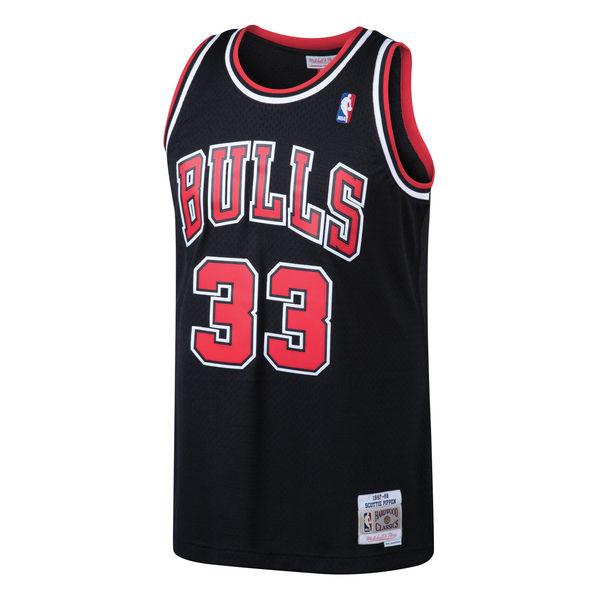 Men's Chicago Bulls Scottie Pippen Mitchell & Ness Black 1997-98 Hardwood Classics Swingman Jersey - Sports Wear Jersey - PersonalJerseys