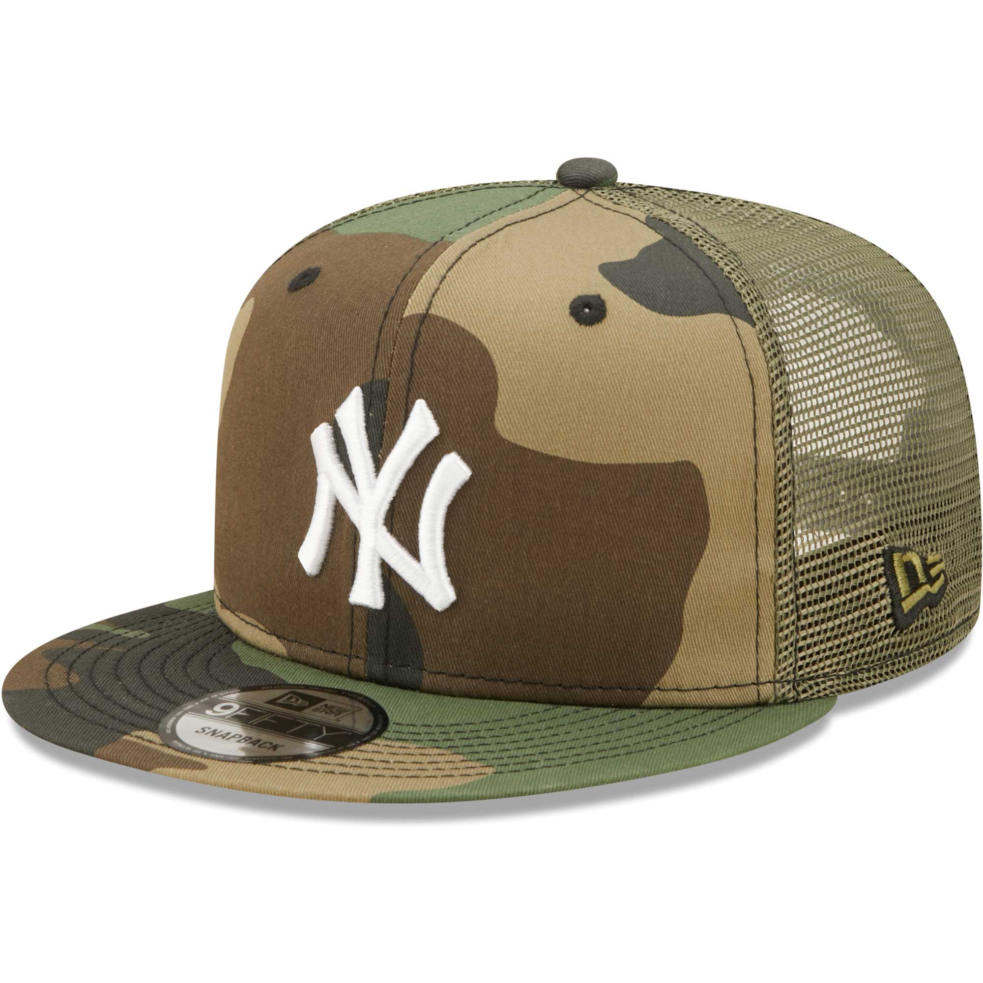 New York Yankees New Era Trucker 9FIFTY Snapback Hat - Camo - PersonalJerseys