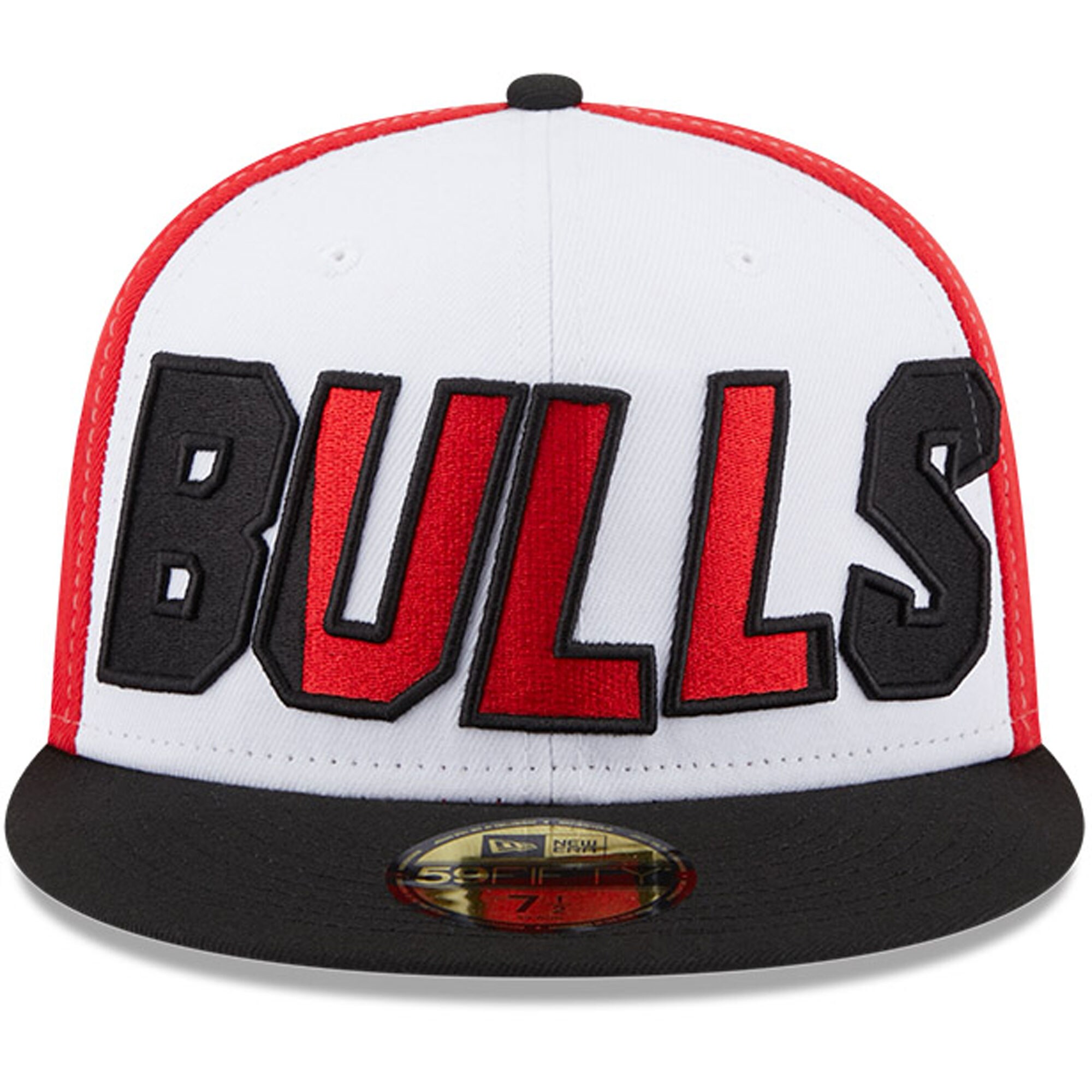 Chicago Bulls New Era Back Half 9FIFTY Fitted Hat - White/Black - PersonalJerseys