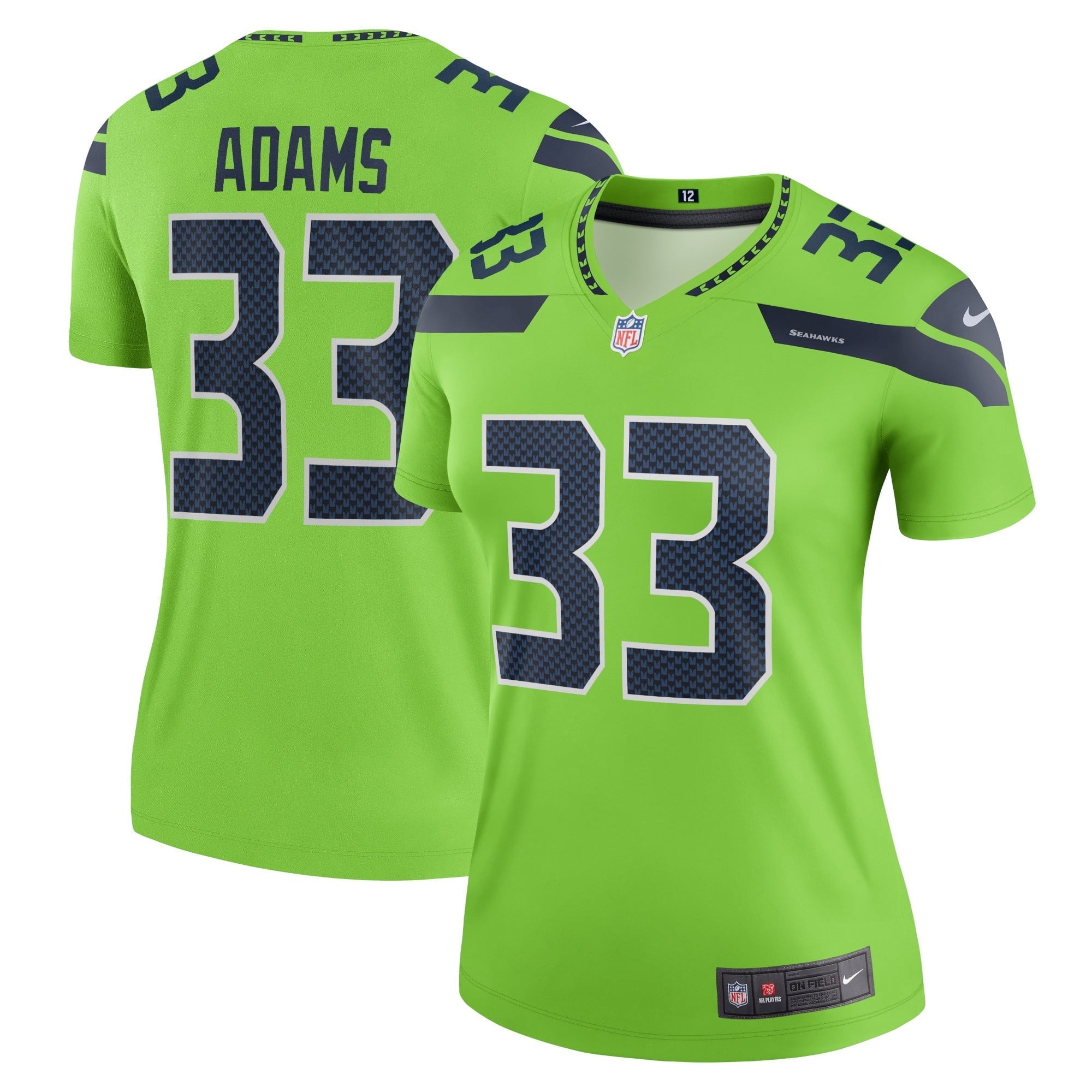 Women's Nike Jamal Adams Neon Green Seattle Seahawks Legend Jersey - PersonalJerseys