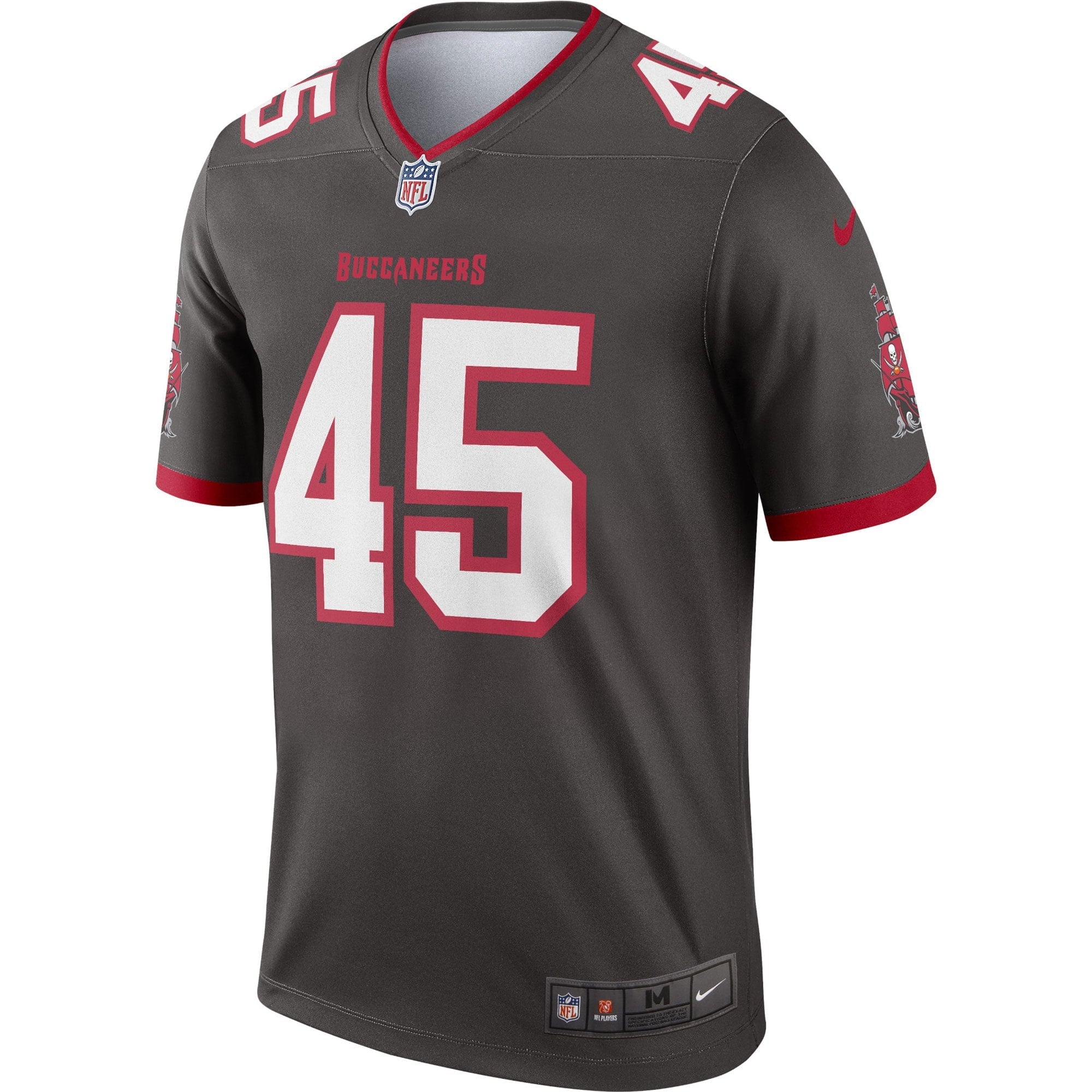 Men's Nike Devin White Pewter Tampa Bay Buccaneers Alternate Legend Jersey - PersonalJerseys