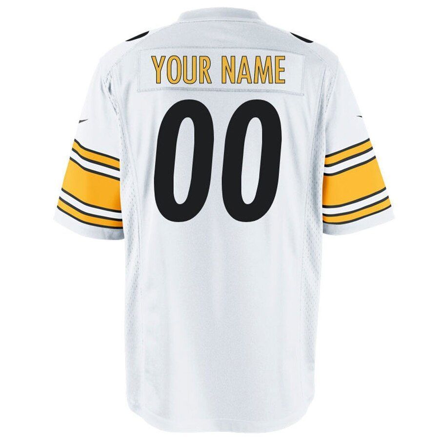 Men's Pittsburgh Steelers Customized Game White Jersey - Friend Lounge Store - Shop for All Things Jerseys Sports - PersonalJerseys