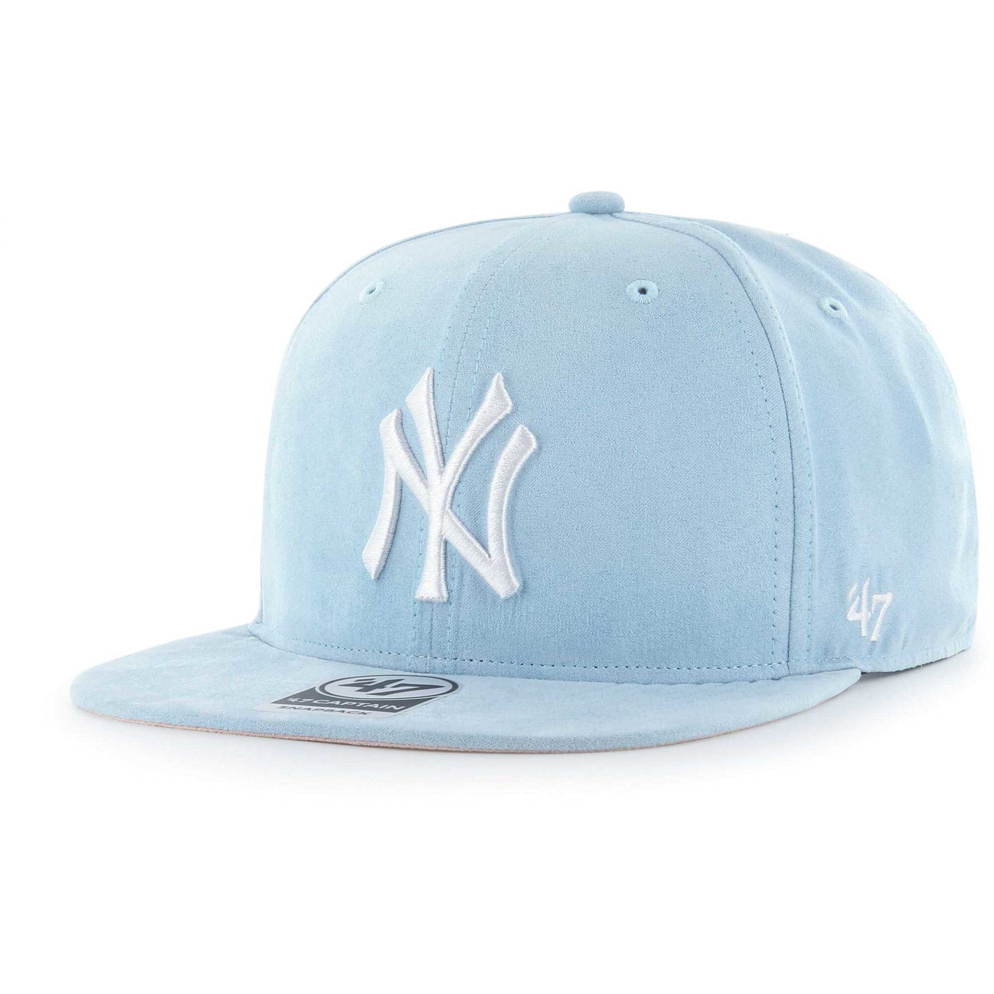 New York Yankees '47 Ultra Suede Captain Snapback Hat - Light Blue - PersonalJerseys