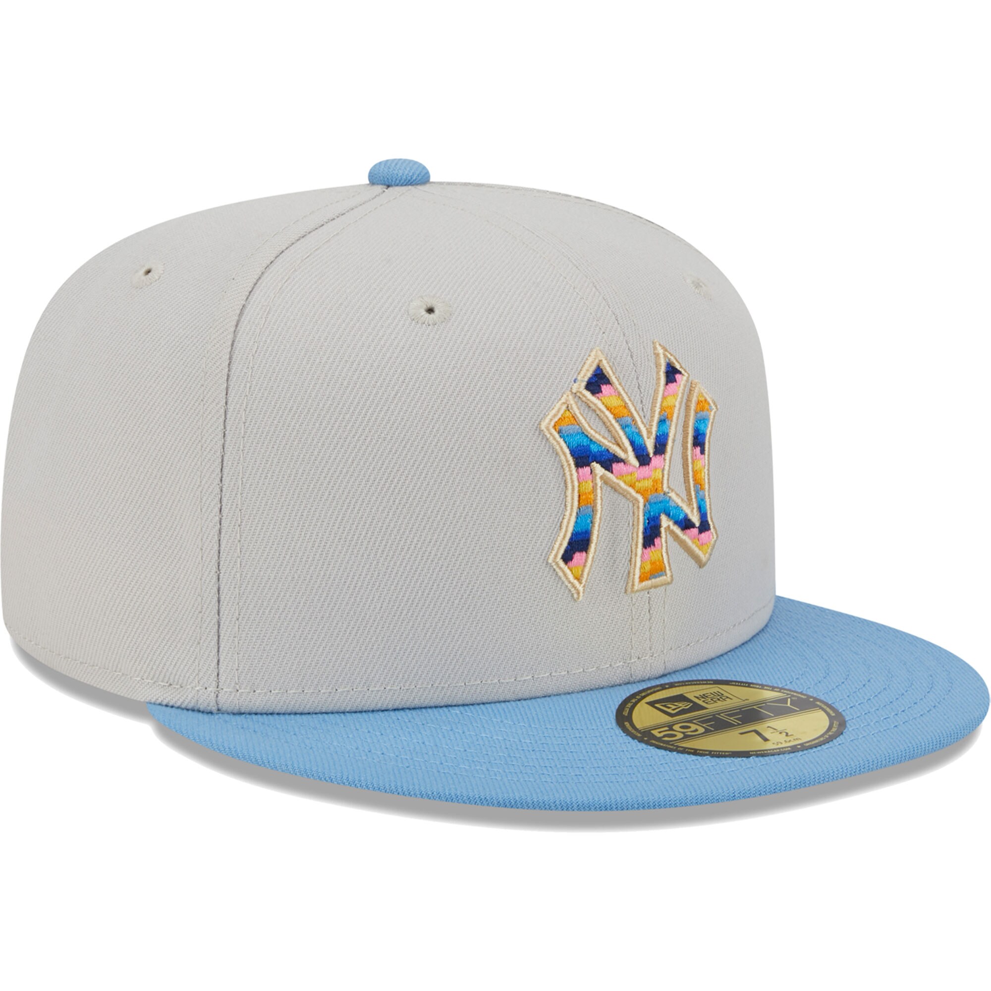 New York Yankees New Era Beach Front 59FIFTY Fitted Hat - Natural - PersonalJerseys