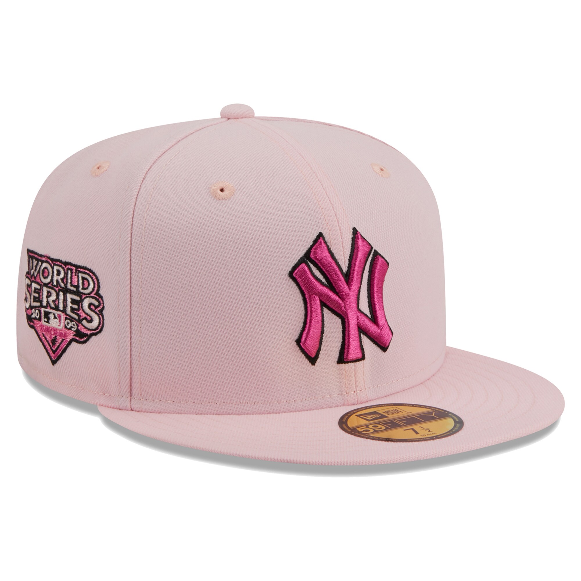 New York Yankees New Era 2009 MLB World Series 59FIFTY Fitted Hat - Pink - PersonalJerseys