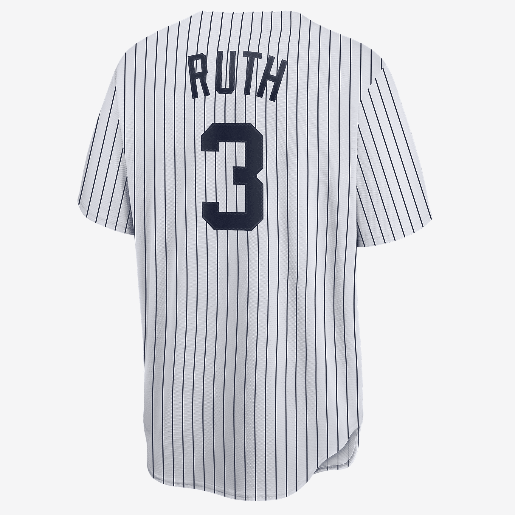 MLB New York Yankees (Babe Ruth) Men's Cooperstown Baseball Jersey - White/Navy - PersonalJerseys