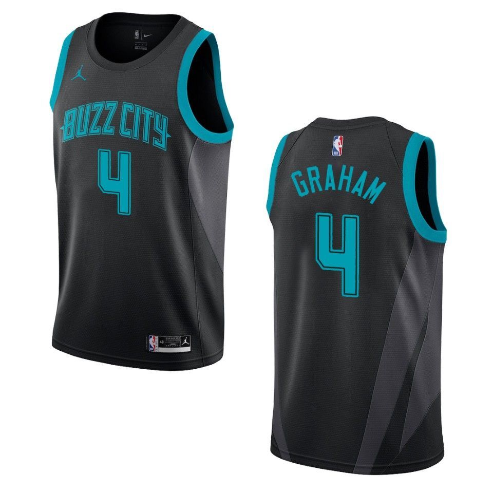 2019-20 Men Charlotte Hornets #4 Devonte' Graham City Swingman Jersey - Black - Friend Lounge Store - Shop for All Things Jerseys Sports - PersonalJerseys