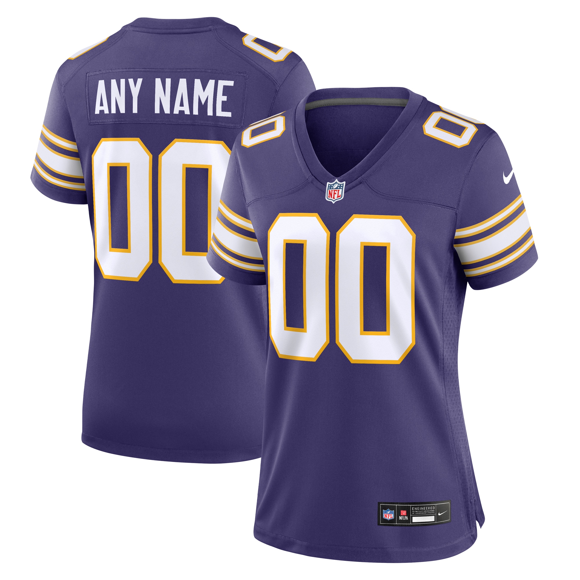 Minnesota Vikings Nike Women's Classic Custom Game Jersey - Purple - PersonalJerseys