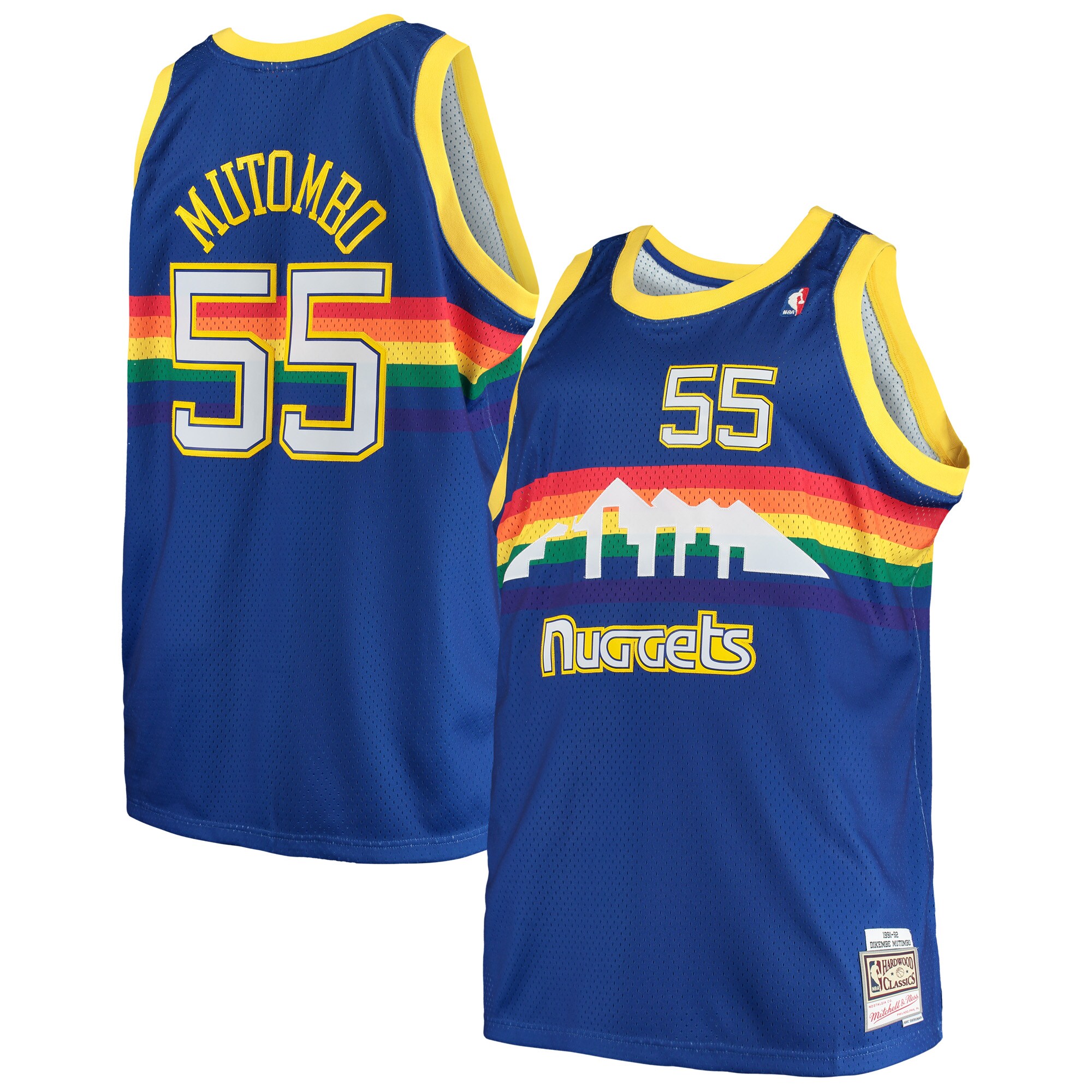 Dikembe Mutombo Denver Nuggets Mitchell &Ness Big &Tall Hardwood Classics Jersey - Royal - PersonalJerseys
