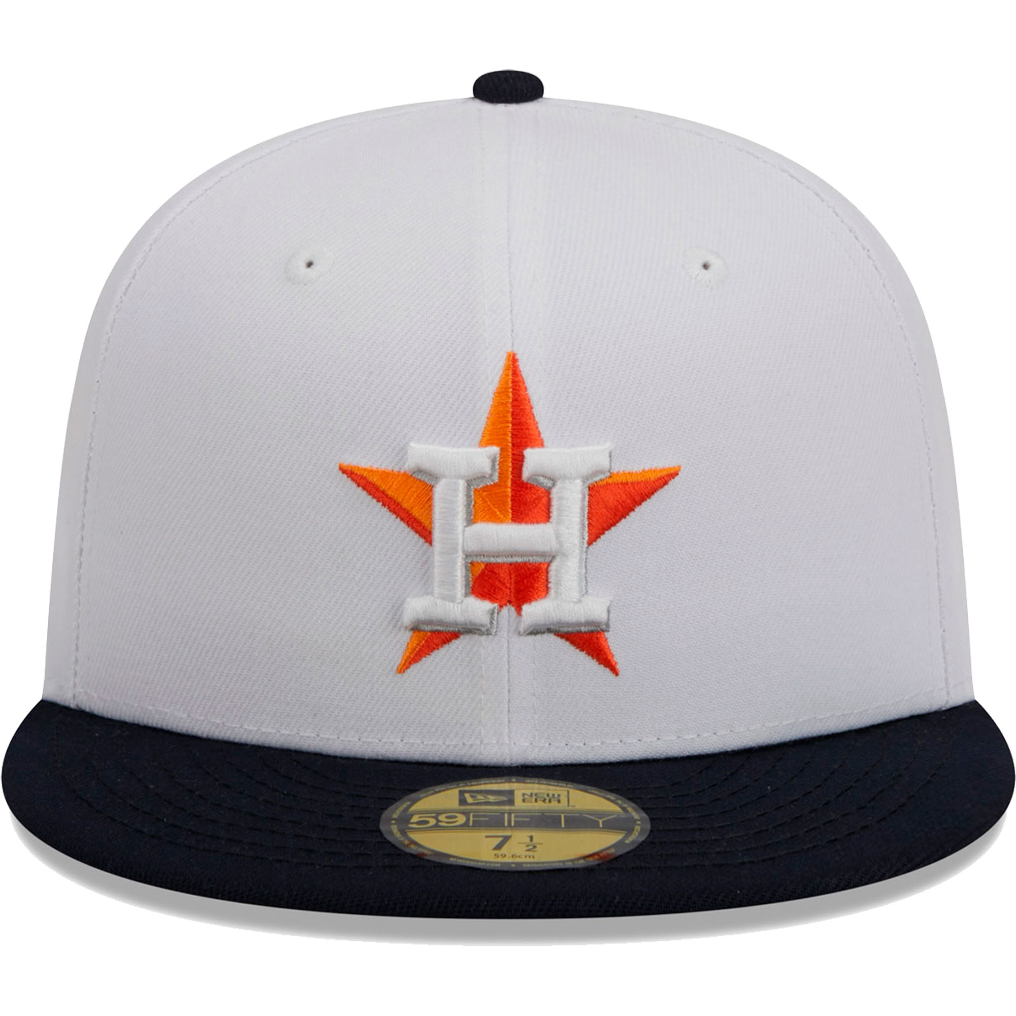 Houston Astros New Era Optic 59FIFTY Fitted Hat - White/Navy - PersonalJerseys