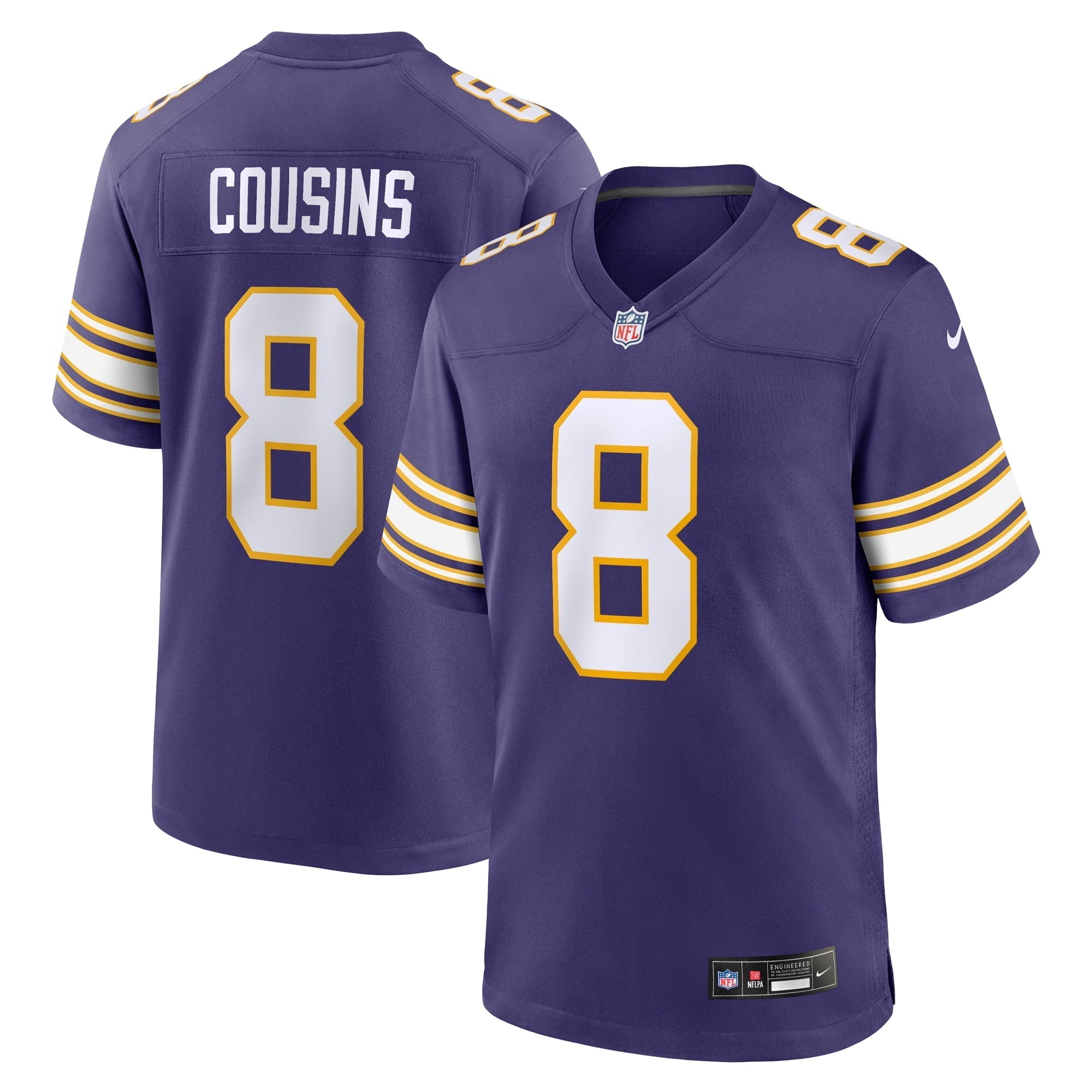 Men's Nike Kirk Cousins Purple Minnesota Vikings Classic Player Game Jersey - PersonalJerseys