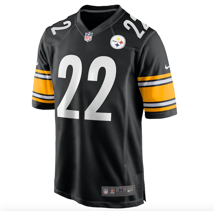 Men's Pittsburgh Steelers Najee Harris Black Replica Game Jersey - PersonalJerseys