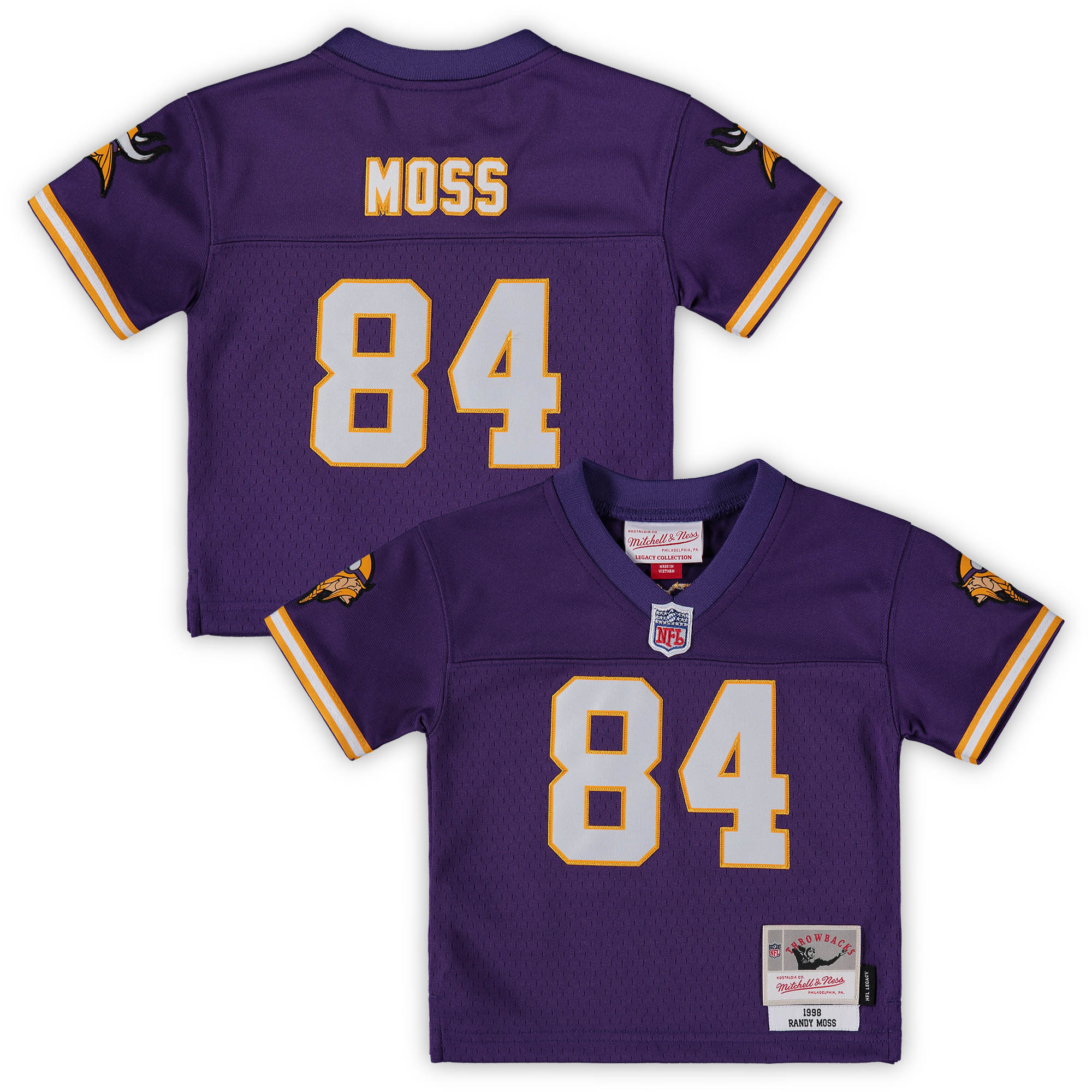 Randy Moss Minnesota Vikings Mitchell & Ness Infant 1998 Retired Legacy Jersey - Purple - PersonalJerseys