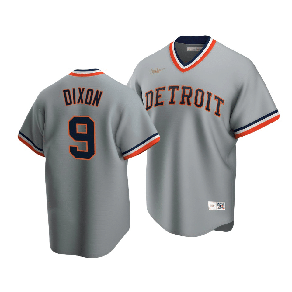 Men's Detroit Tigers Brandon Dixon #9 Cooperstown Collection Gray Road Jersey - Friend Lounge Store - Shop for All Things Jerseys Sports - PersonalJerseys