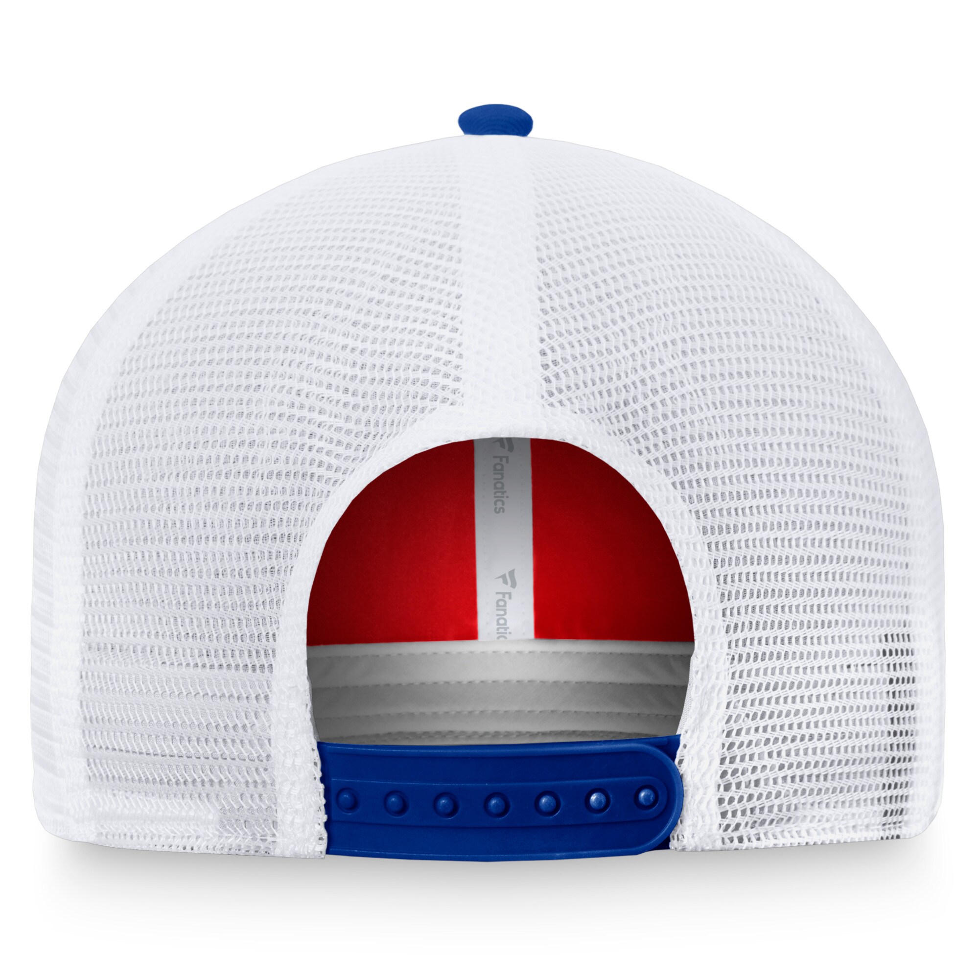Philadelphia Phillies Fanatics Branded Two-Tone Patch Trucker Adjustable Hat - Red/Royal - PersonalJerseys