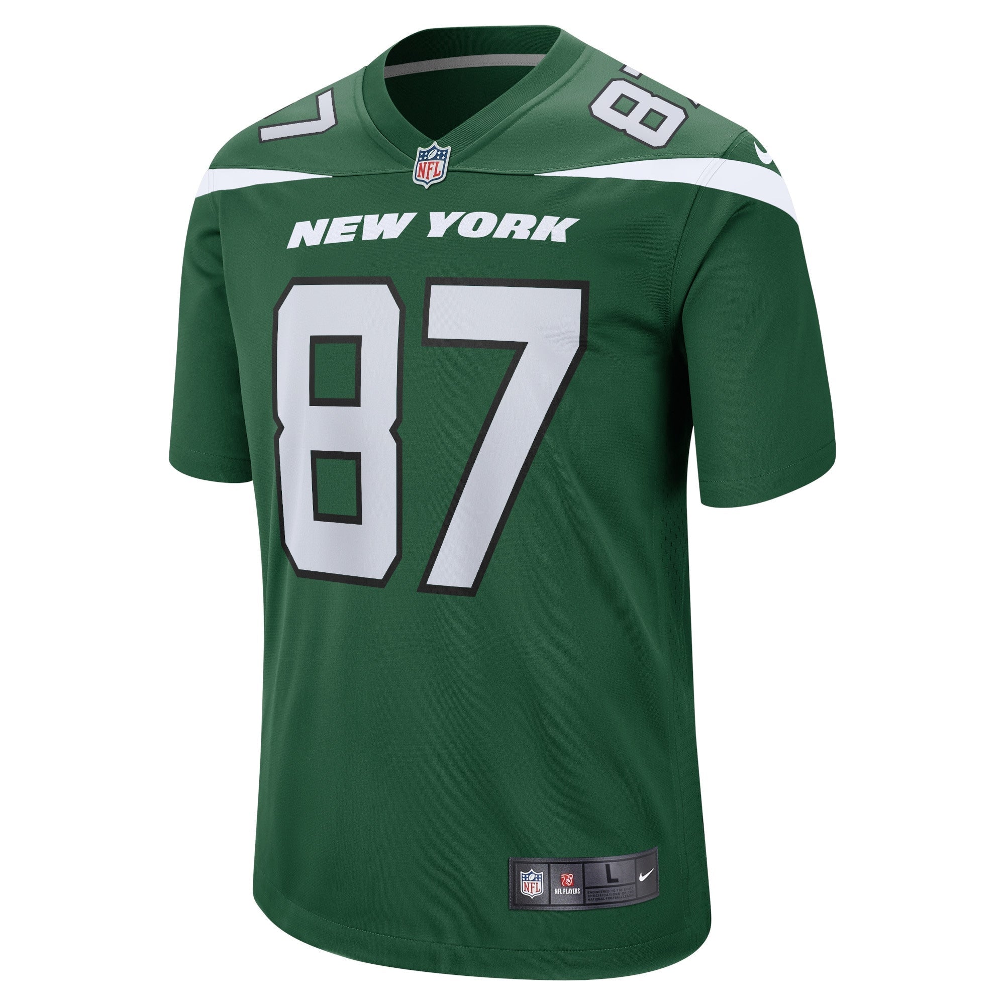 Men's Nike C.J. Uzomah Gotham Green New York Jets Player Game Jersey - PersonalJerseys