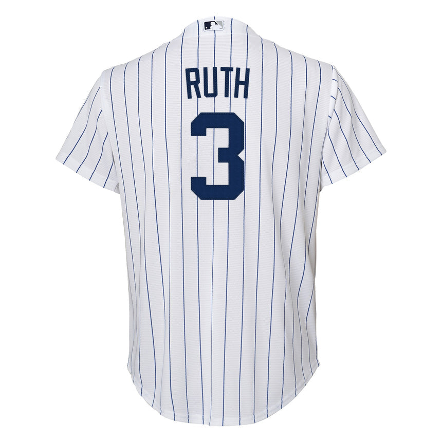 Youth Babe Ruth New York Yankees White Home Replica Player Jersey - PersonalJerseys