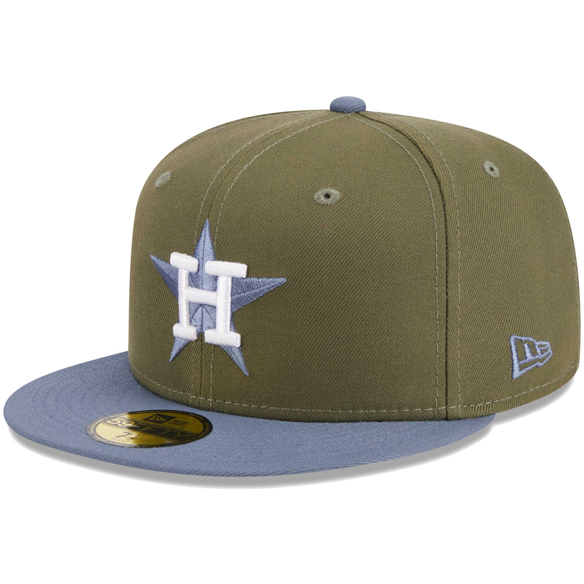 Houston Astros New Era 59FIFTY Fitted Hat - Olive/Blue - PersonalJerseys