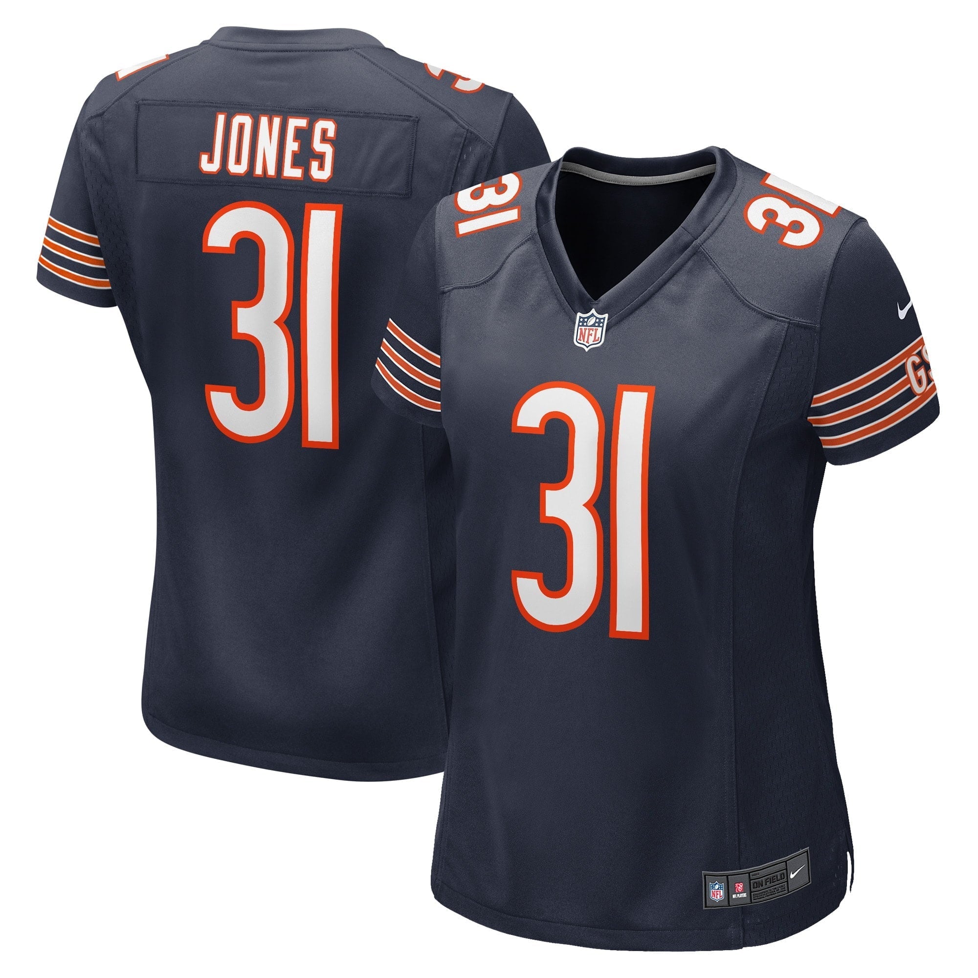 Women's Nike Jaylon Jones Navy Chicago Bears Game Player Jersey - PersonalJerseys