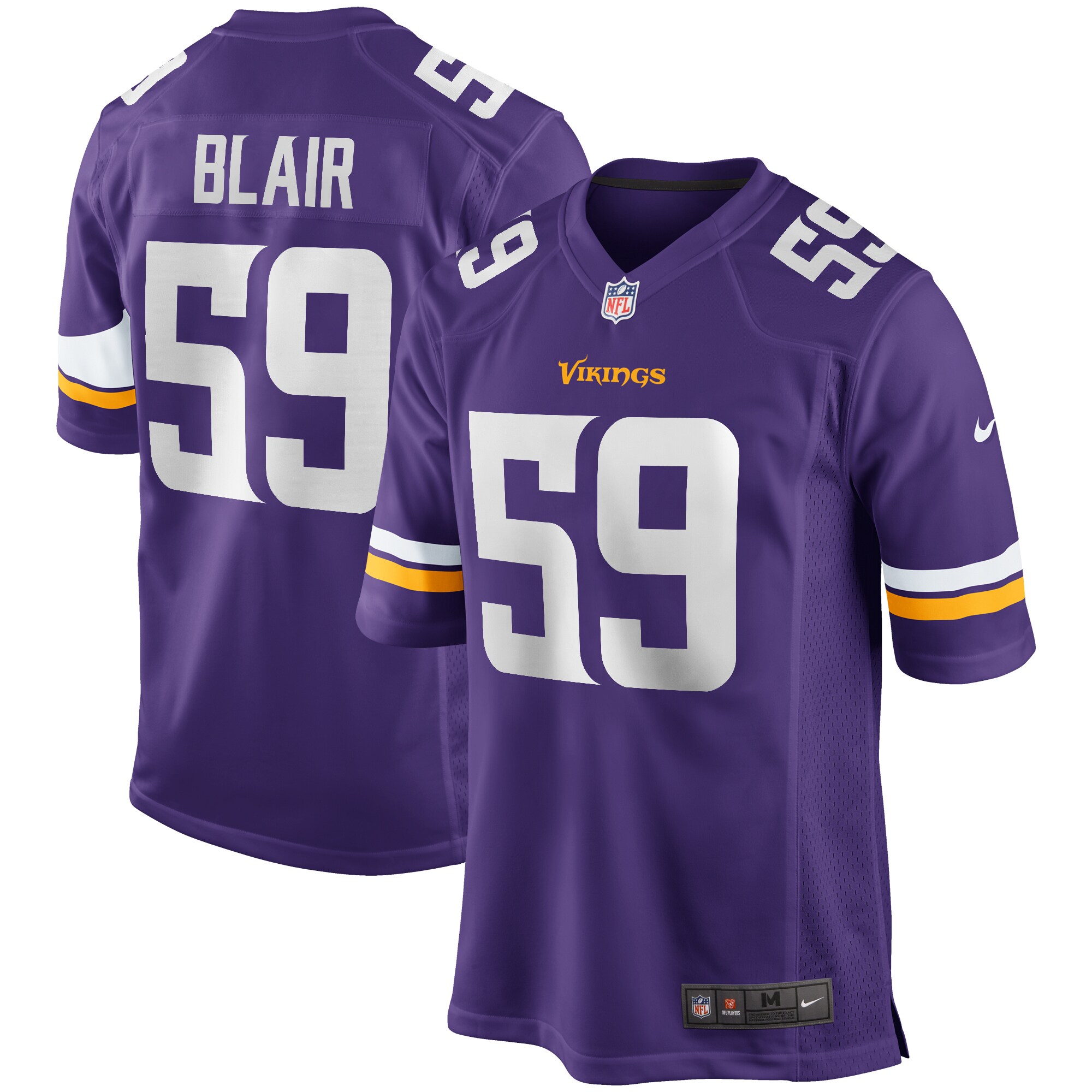 Matt Blair Minnesota Vikings Nike Game Retired Player Jersey - Purple - PersonalJerseys