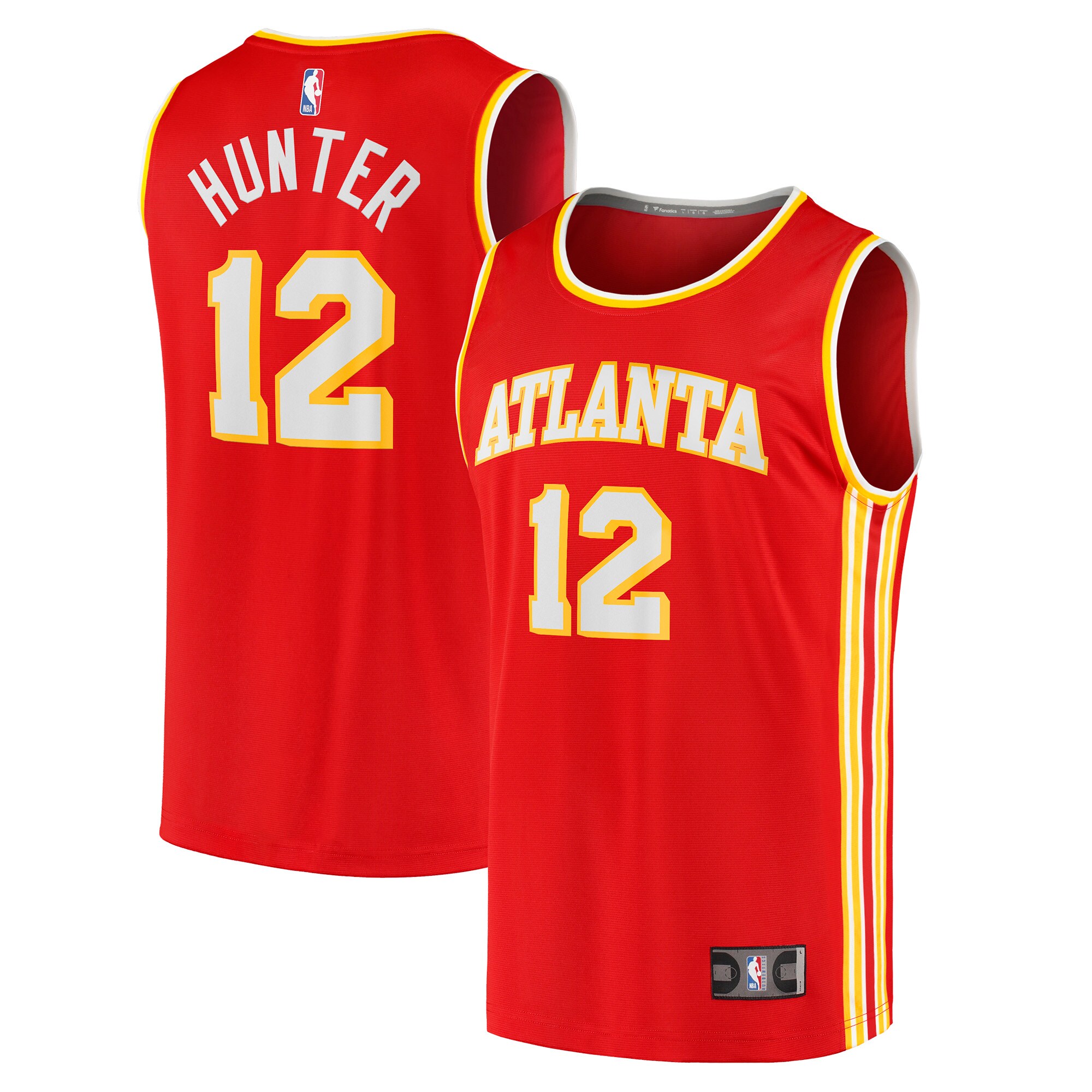 De'Andre Hunter Atlanta Hawks Fanatics Branded Youth 2021/22 Fast Break Replica Jersey - Icon Edition - Red - PersonalJerseys