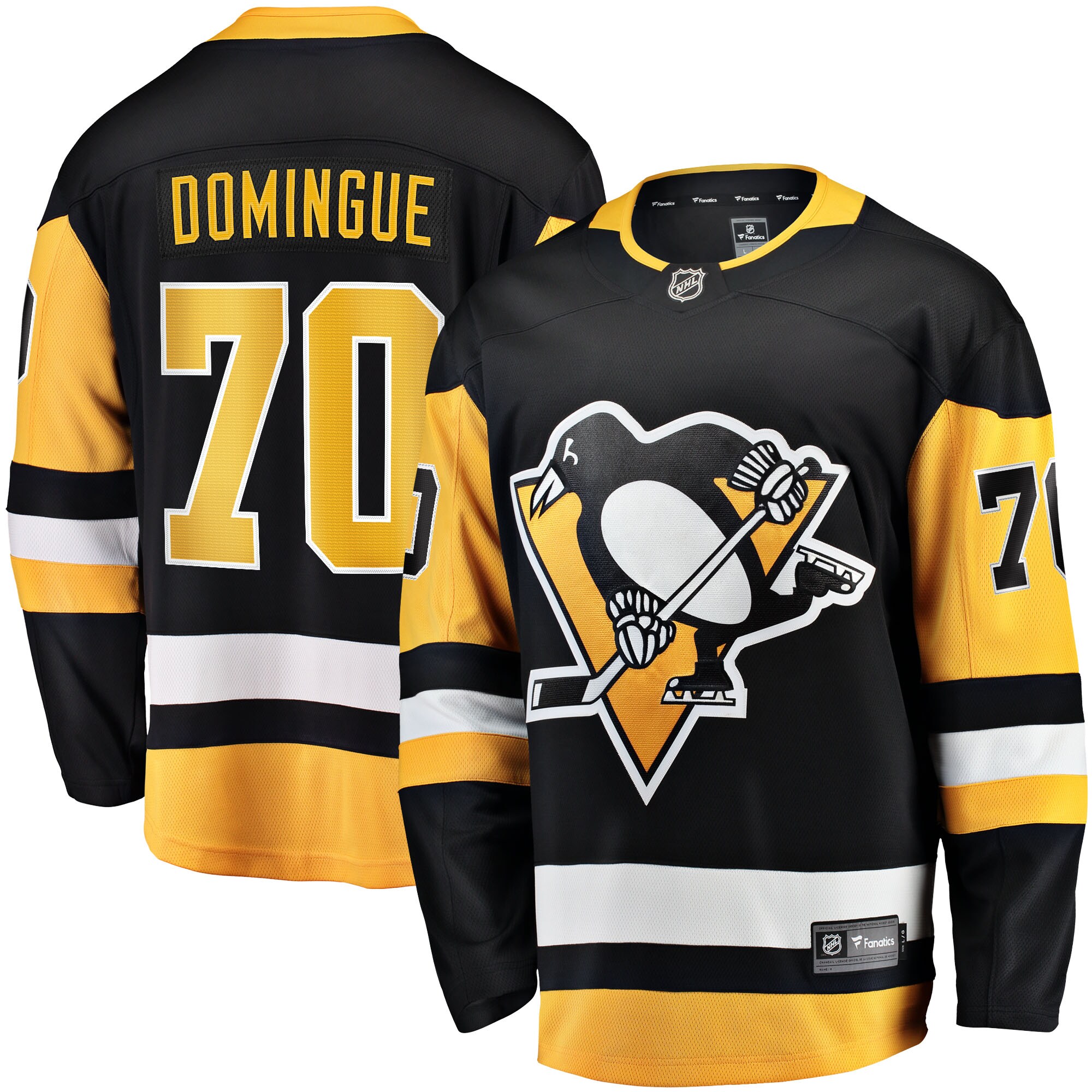 Louis Domingue Pittsburgh Penguins Fanatics Branded Home Breakaway Player Jersey - Black - PersonalJerseys