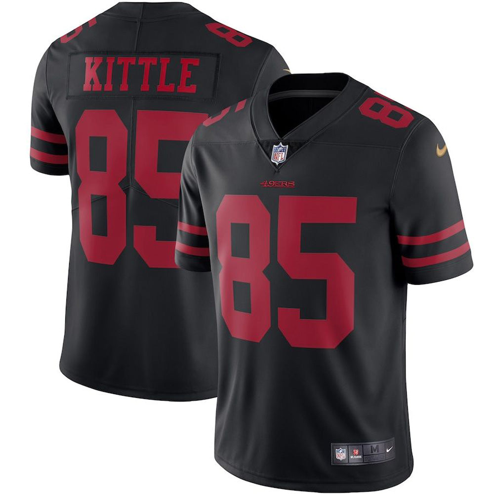 Men's San Francisco 49ers George Kittle Vapor Jersey - Black - PersonalJerseys