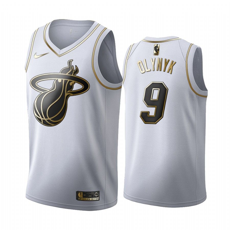 Kelly Olynyk #9 Miami Heat White Golden Edition Jersey - Friend Lounge Store - Shop for All Things Jerseys Sports - PersonalJerseys