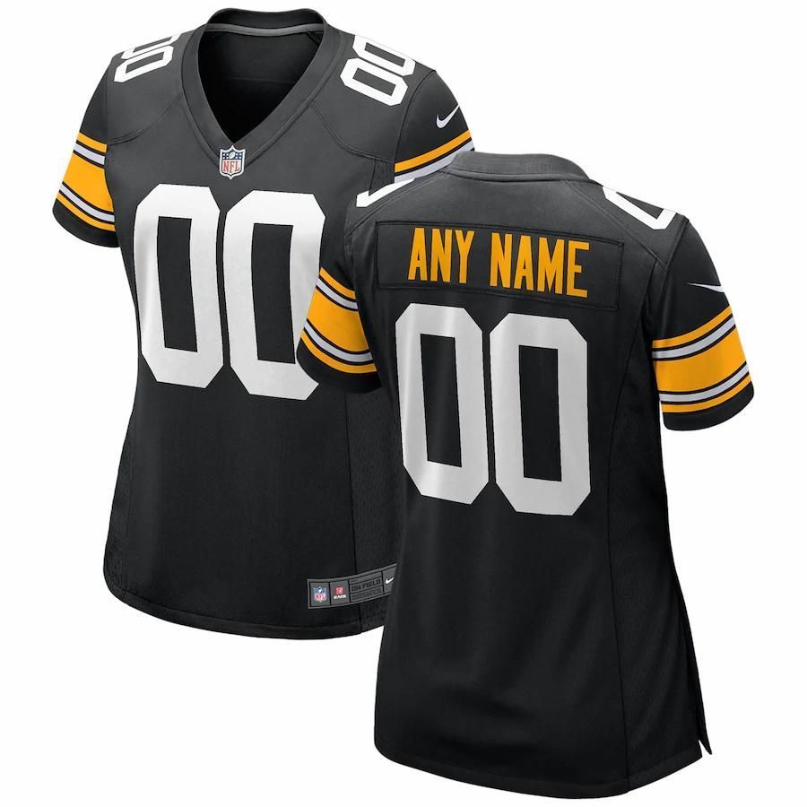 Pittsburgh Steelers Women's Alternate Custom Game Jersey - Black - Friend Lounge Store - Shop for All Things Jerseys Sports - PersonalJerseys