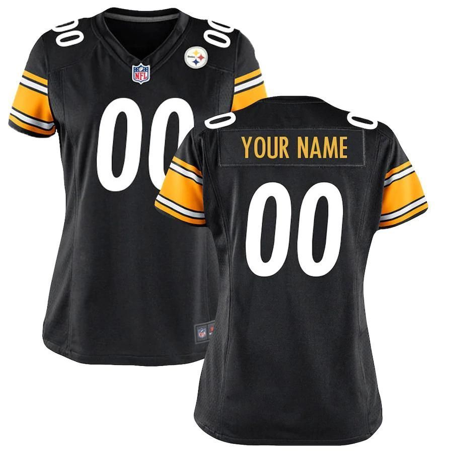Pittsburgh Steelers Women's Custom Game Jersey - Black - Friend Lounge Store - Shop for All Things Jerseys Sports - PersonalJerseys