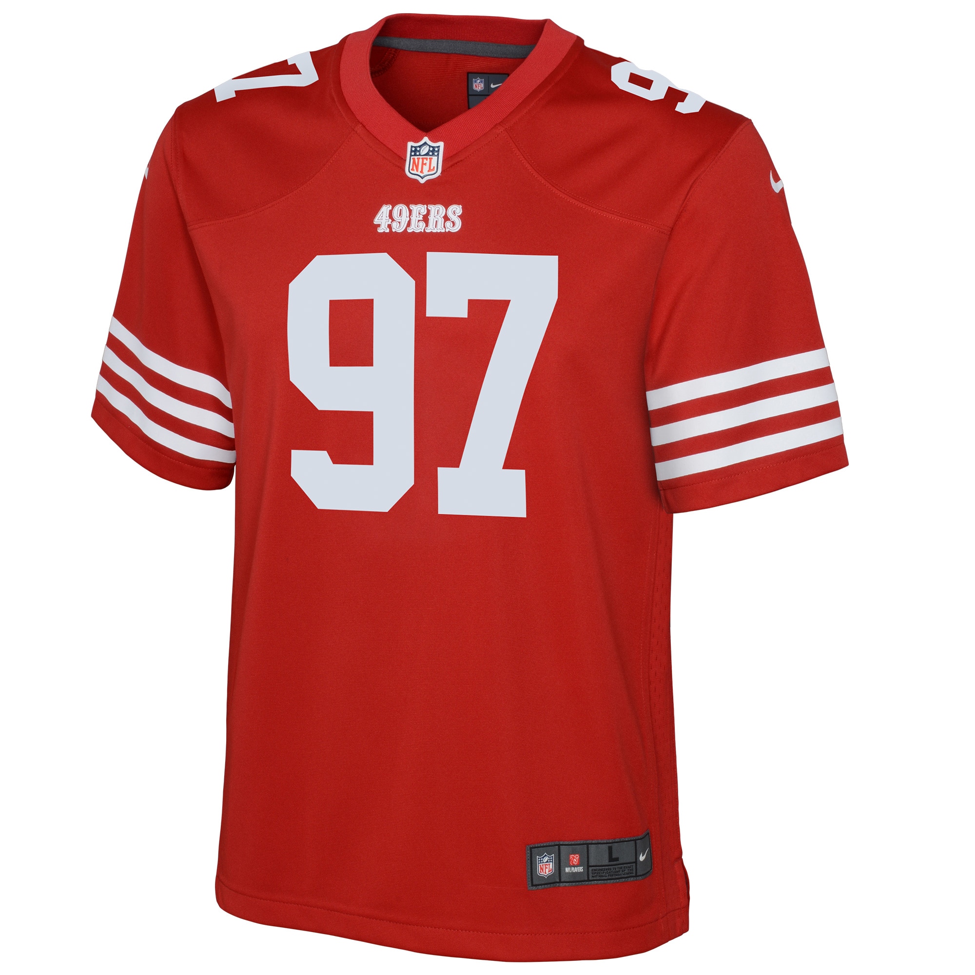 Nick Bosa San Francisco 49ers Nike Youth Game Jersey - Scarlet - PersonalJerseys