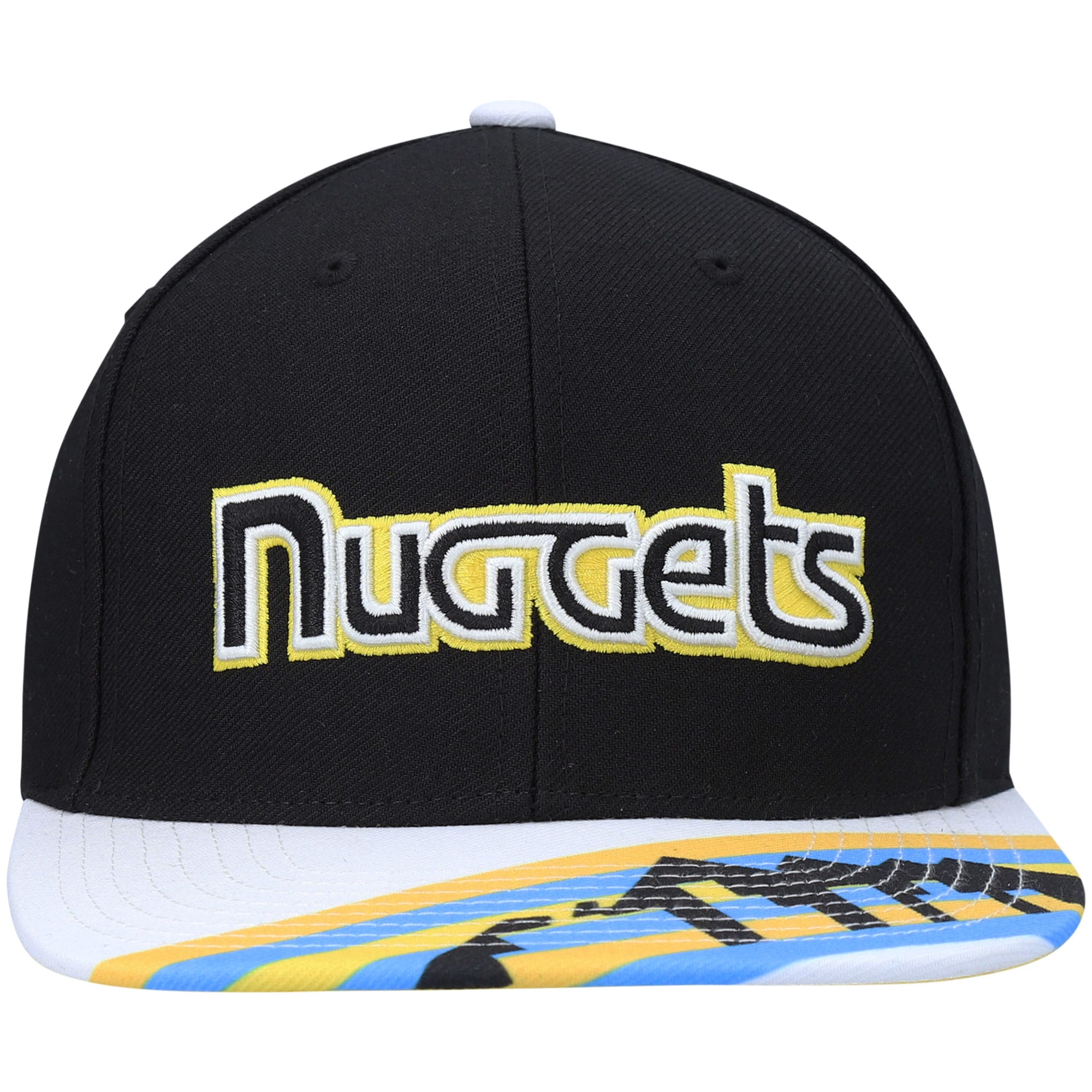 Denver Nuggets Mitchell & Ness x Lids Hardwood Classics Reload 3.0 Snapback Hat - Black/Gold - PersonalJerseys