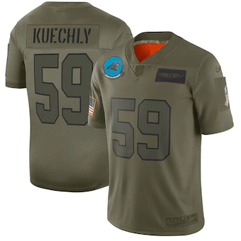 Luke Kuechly Carolina Panthers 2019 Salute to Service Limited Jersey - Olive - Friend Lounge Store - Shop for All Things Jerseys Sports - PersonalJerseys