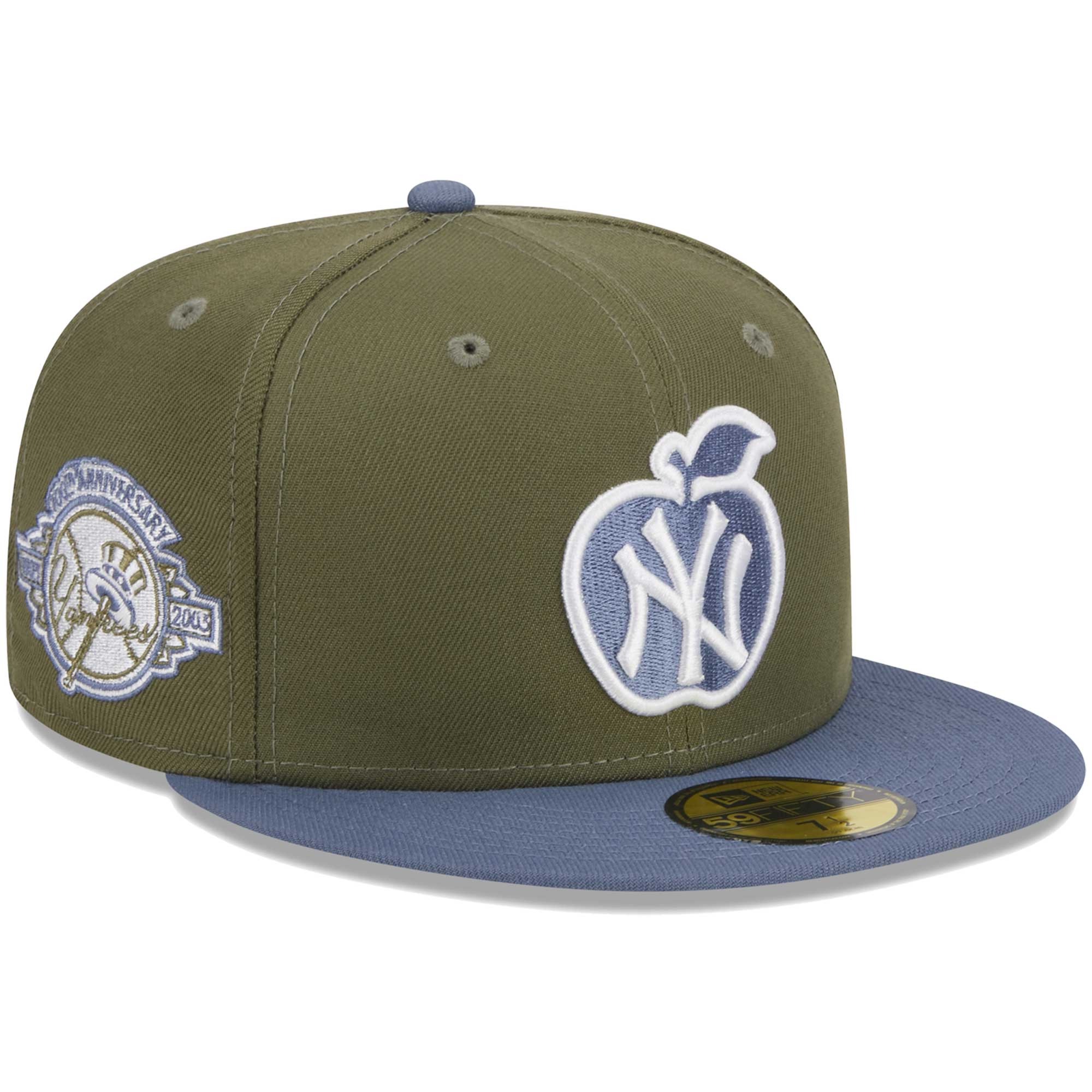 New York Yankees New Era 59FIFTY Fitted Hat - Olive/Blue - PersonalJerseys