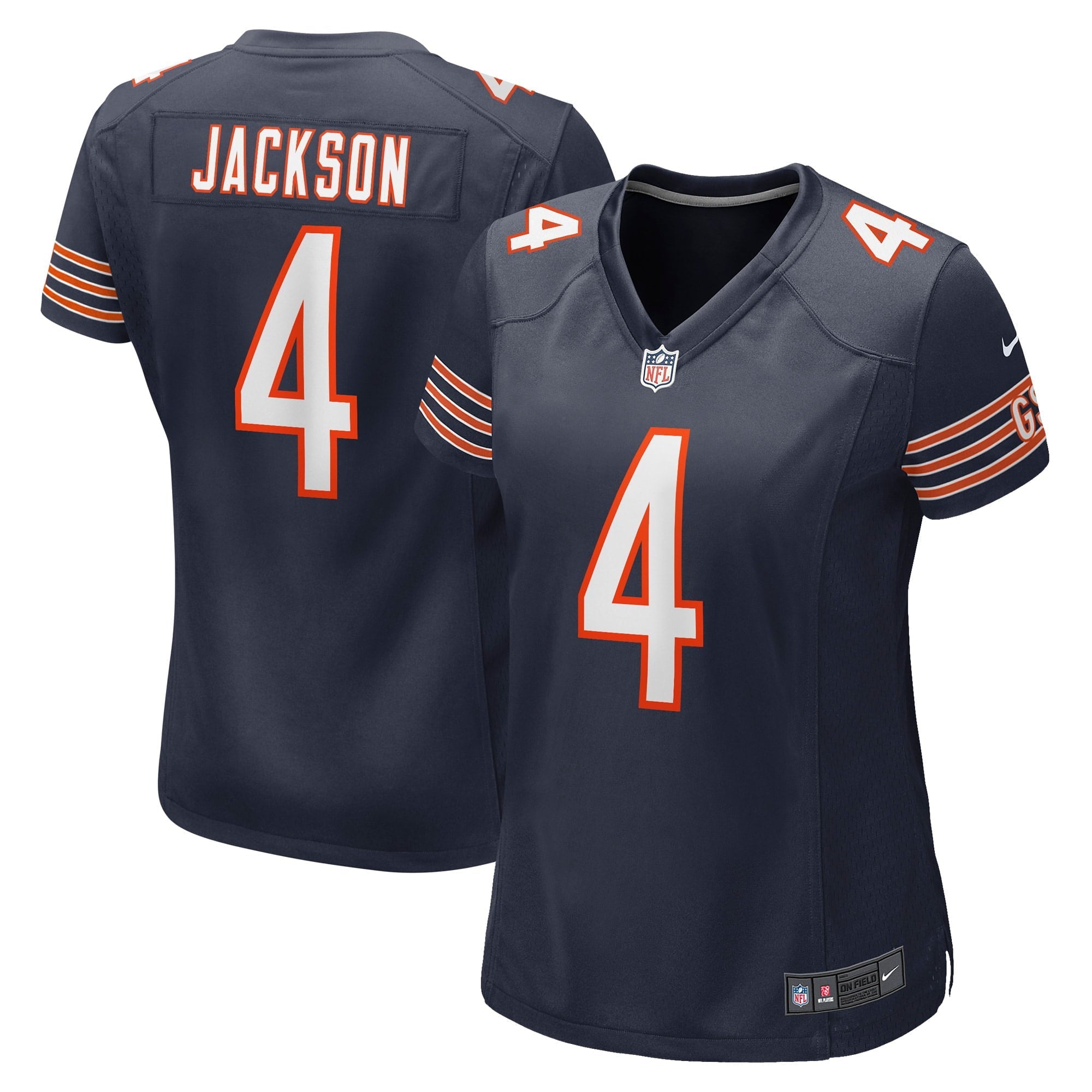 Women's Nike Eddie Jackson Navy Chicago Bears Game Player Jersey - PersonalJerseys