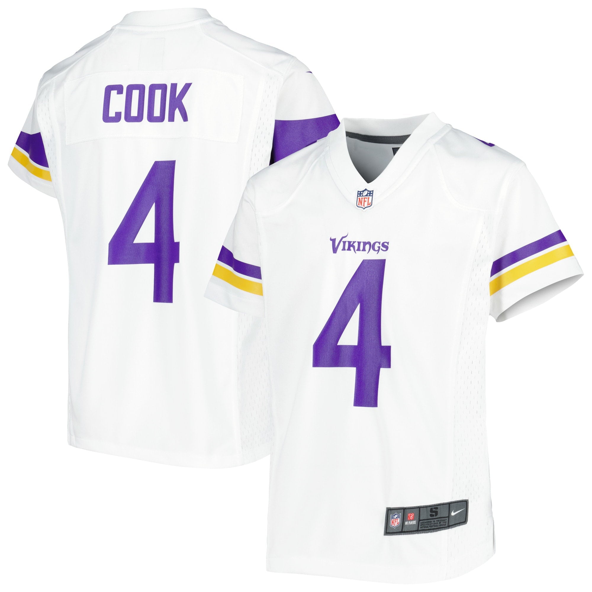 Youth Nike Dalvin Cook White Minnesota Vikings Game Jersey - PersonalJerseys
