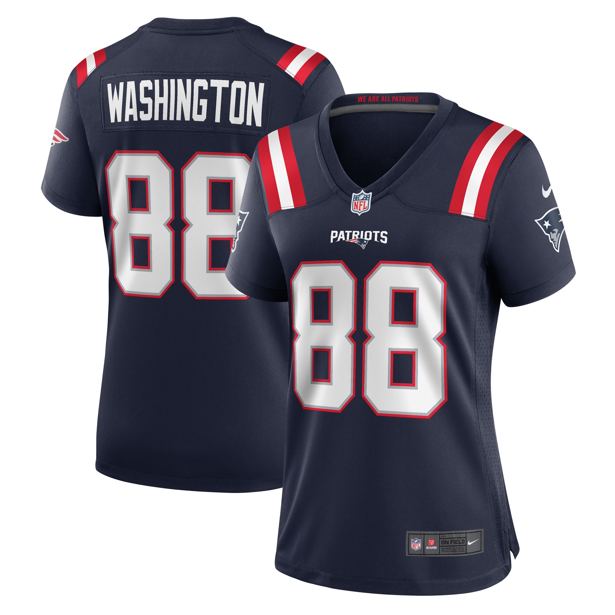 New England Patriots Scotty Washington Navy Home Game Player Jersey for Youth Women Men - Friend Lounge Store - Shop for All Things Jerseys Sports - PersonalJerseys