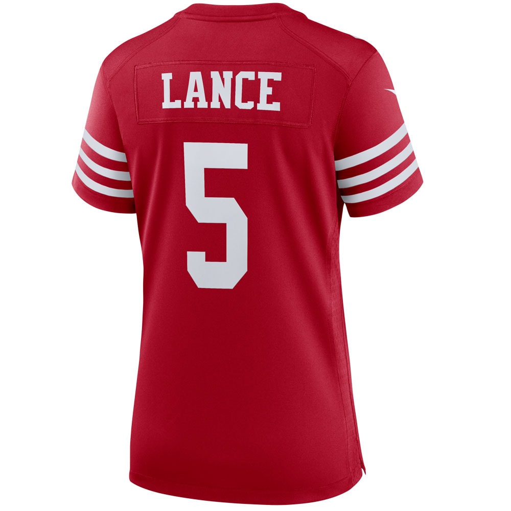 San Francisco 49ers Trey Lance Scarlet Team Game Jersey for Youth Women Men - Friend Lounge Store - Shop for All Things Jerseys Sports - PersonalJerseys