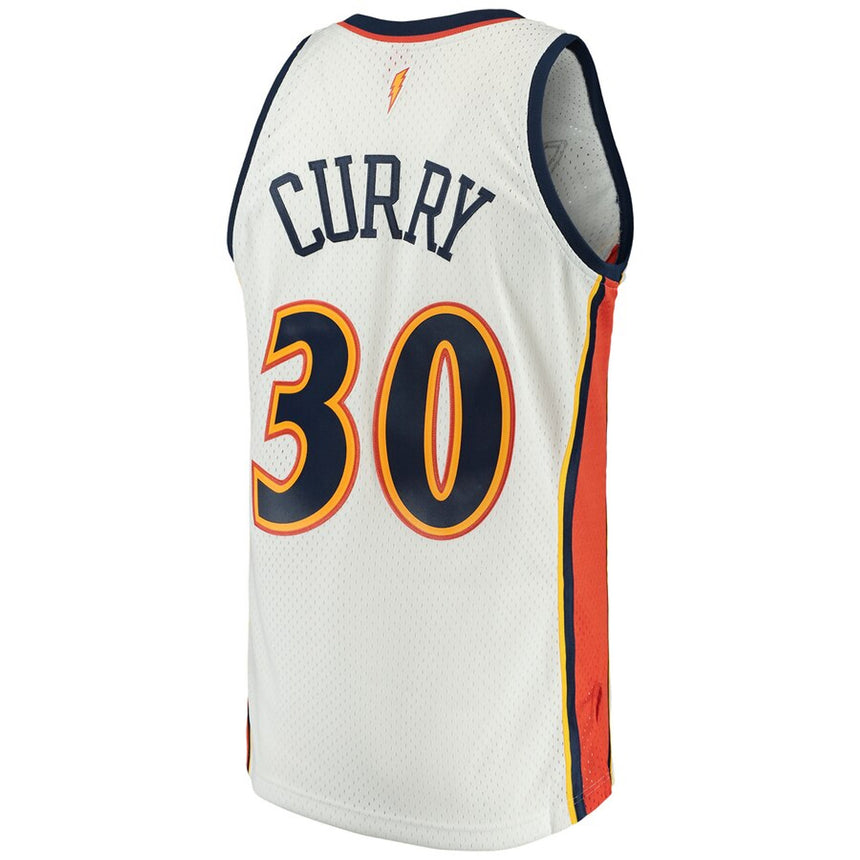 Men's Stephen Curry Golden State Warriors White 2009-2010 Hardwood Classics Mitchell & Ness Swingman Jersey - Sports Wear Jersey - PersonalJerseys