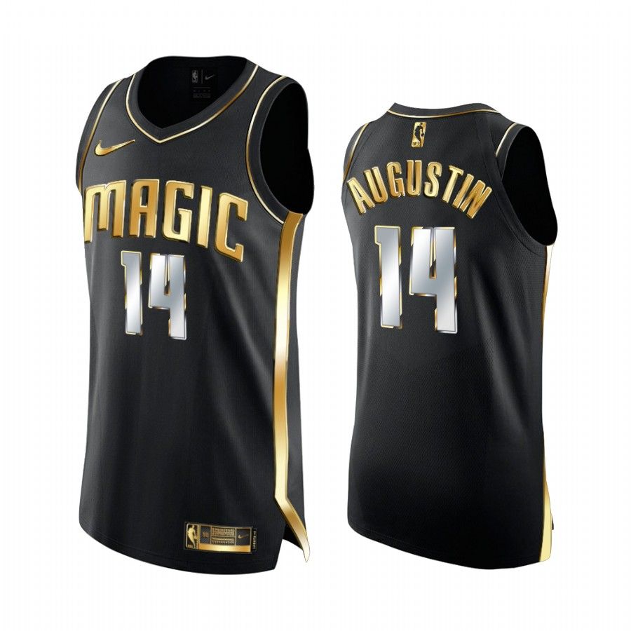 D.J. Augustin Orlando Magic 2020-21 Black Golden Edition Jersey Limited - Friend Lounge Store - Shop for All Things Jerseys Sports - PersonalJerseys