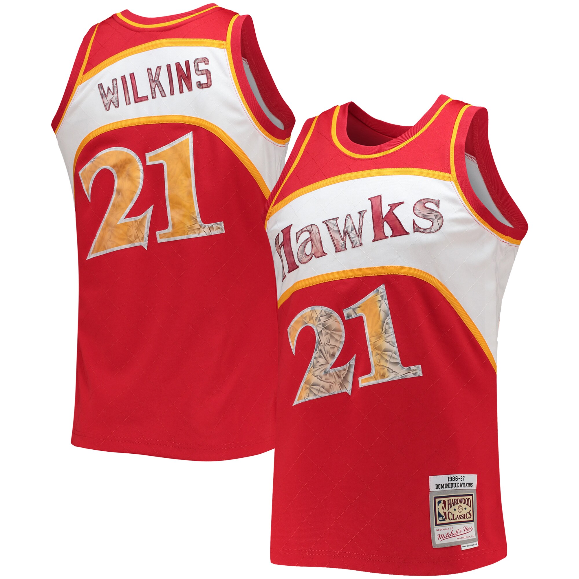 Dominique Wilkins Atlanta Hawks Mitchell &Ness 1996-97 Hardwood Classics NBA 75th Anniversary Diamond Swingman Jersey - Red - PersonalJerseys