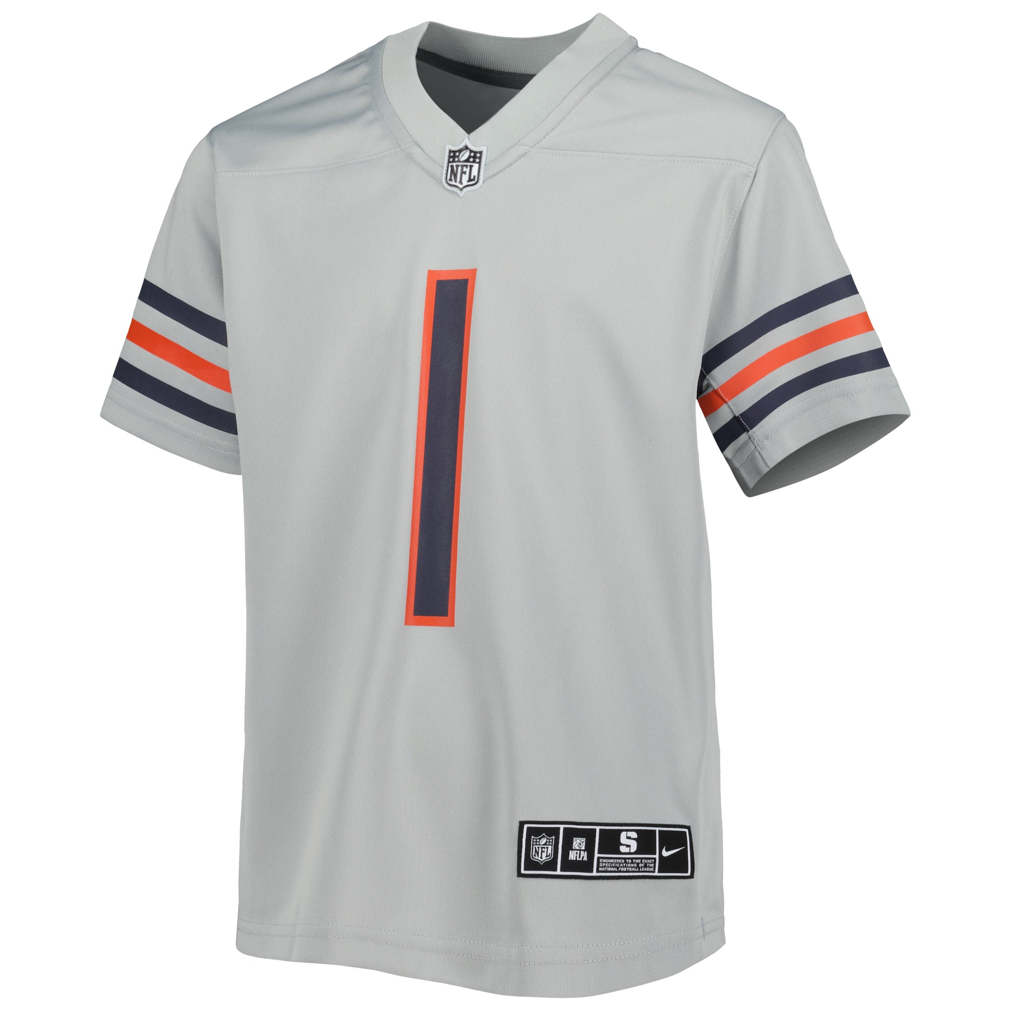 Justin Fields Chicago Bears Nike Youth Inverted Game Jersey - Gray - PersonalJerseys