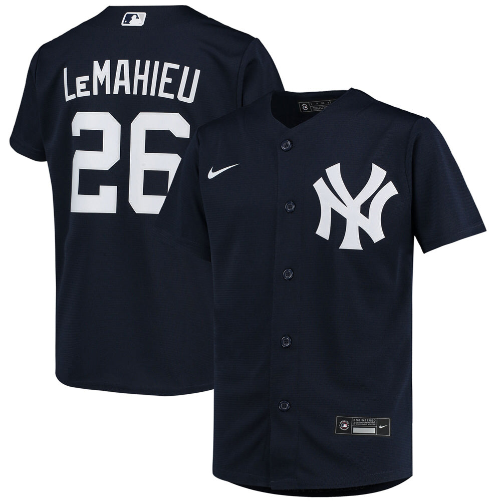 Youth New York Yankees DJ LeMahieu Alternate Player Jersey - Navy - Sports Wear Jersey - PersonalJerseys